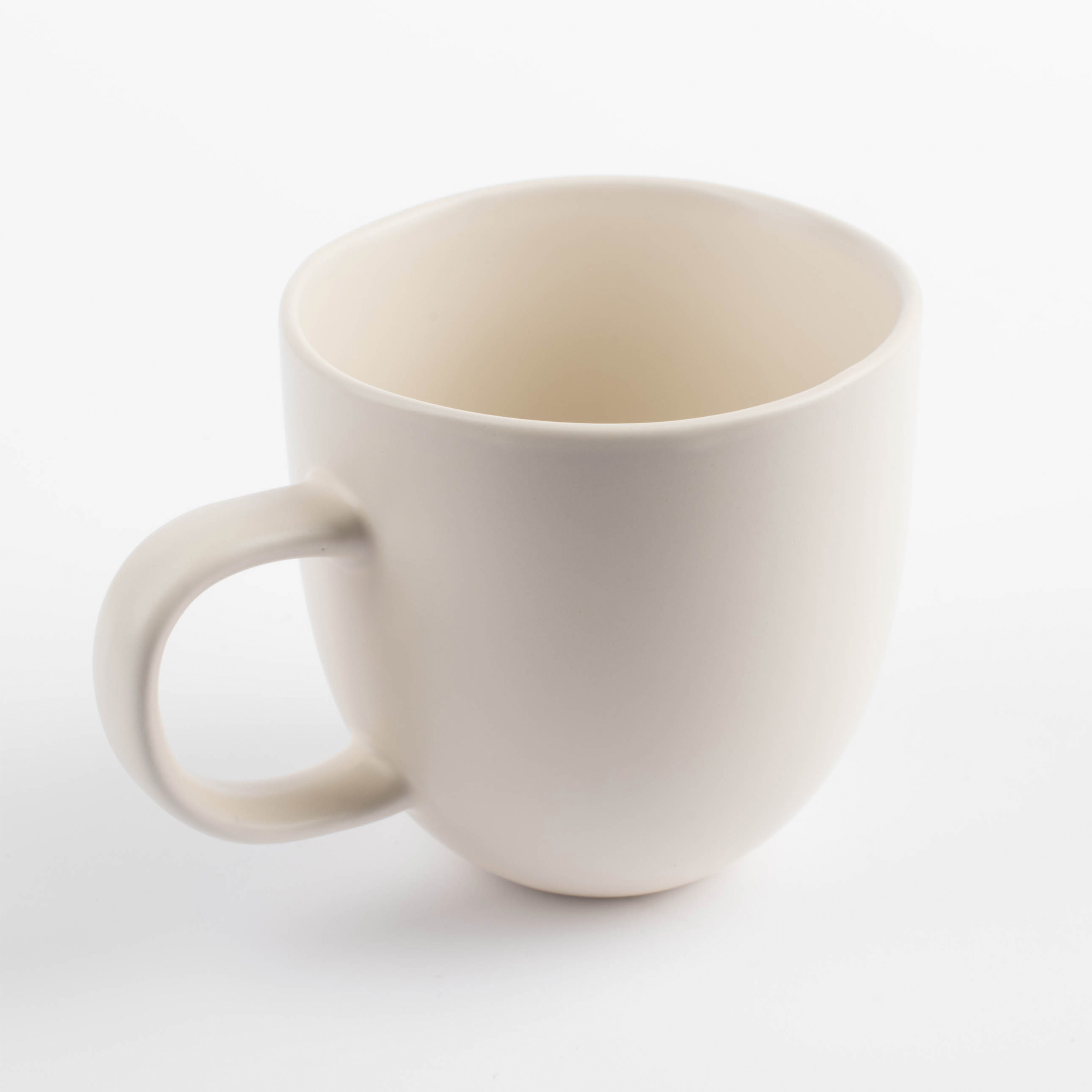 Mug, 390 ml, ceramic, cream, Uneven edge, Verso изображение № 3