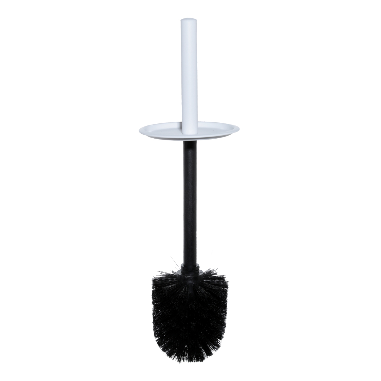 Toilet brush, 28.5 cm, with stand, plastic / metal, matt white, Zephyr изображение № 2