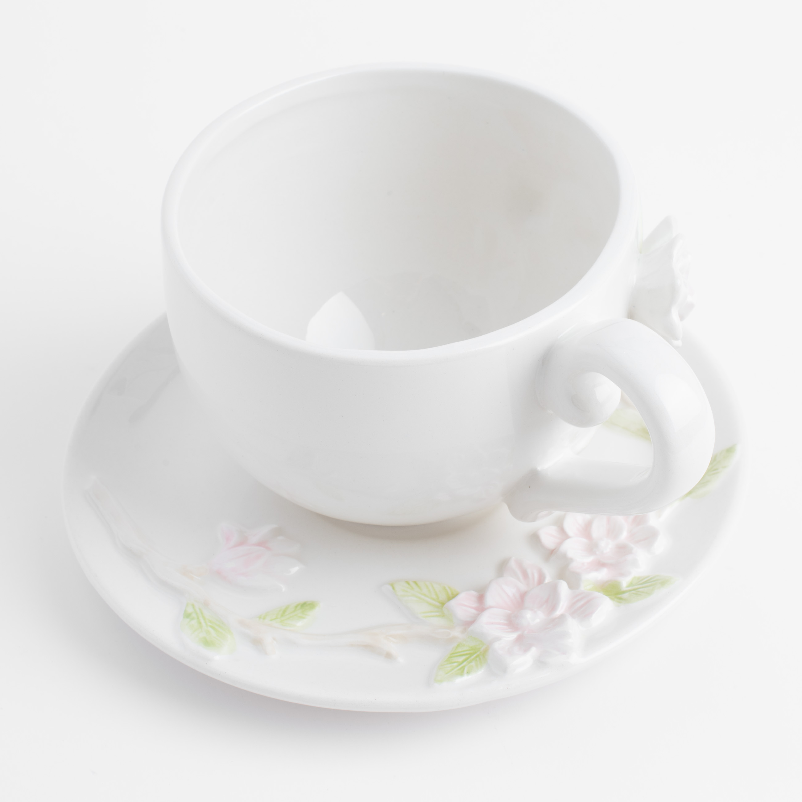 Tea pair for breakfast, 1 person, 2 items, 420 ml, ceramic, milk, Magnolia flowers, Magnolia изображение № 4