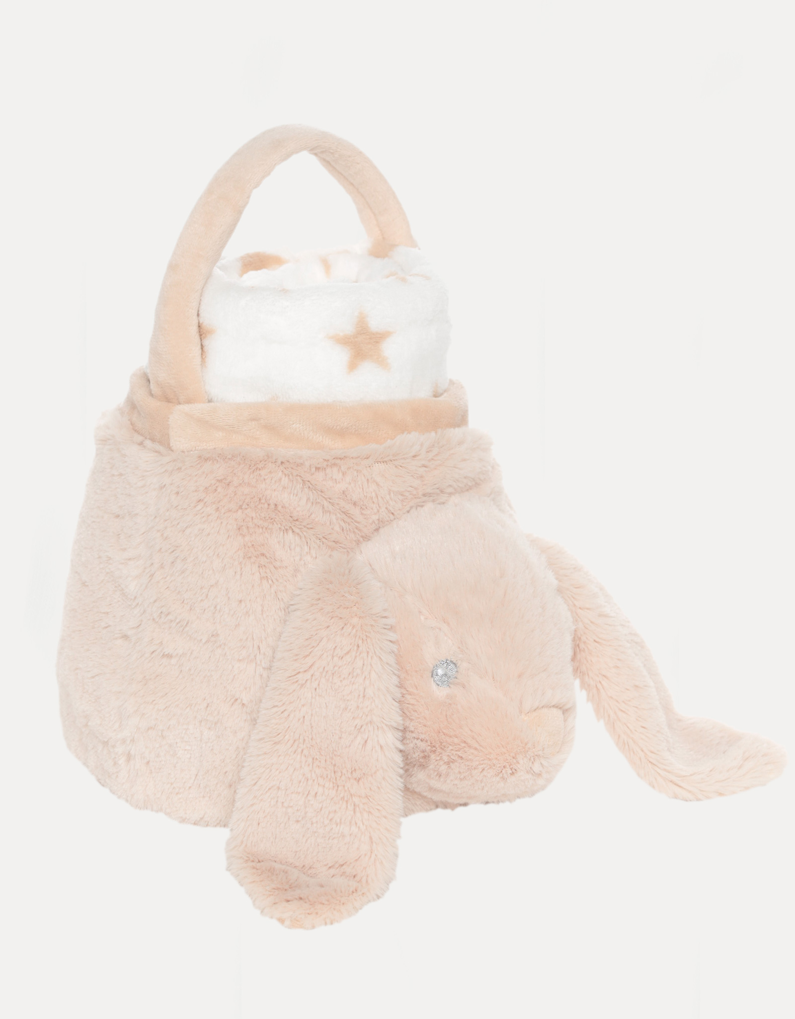 Blanket, 90x75 cm, children's, in a basket, fleece / plush, beige, Bunny, Rabbit изображение № 3