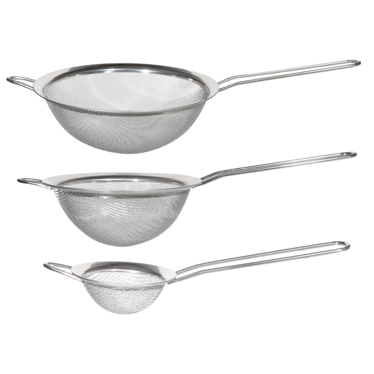 Set of sieves, 3 pcs, with handle, steel, Egoist изображение № 1