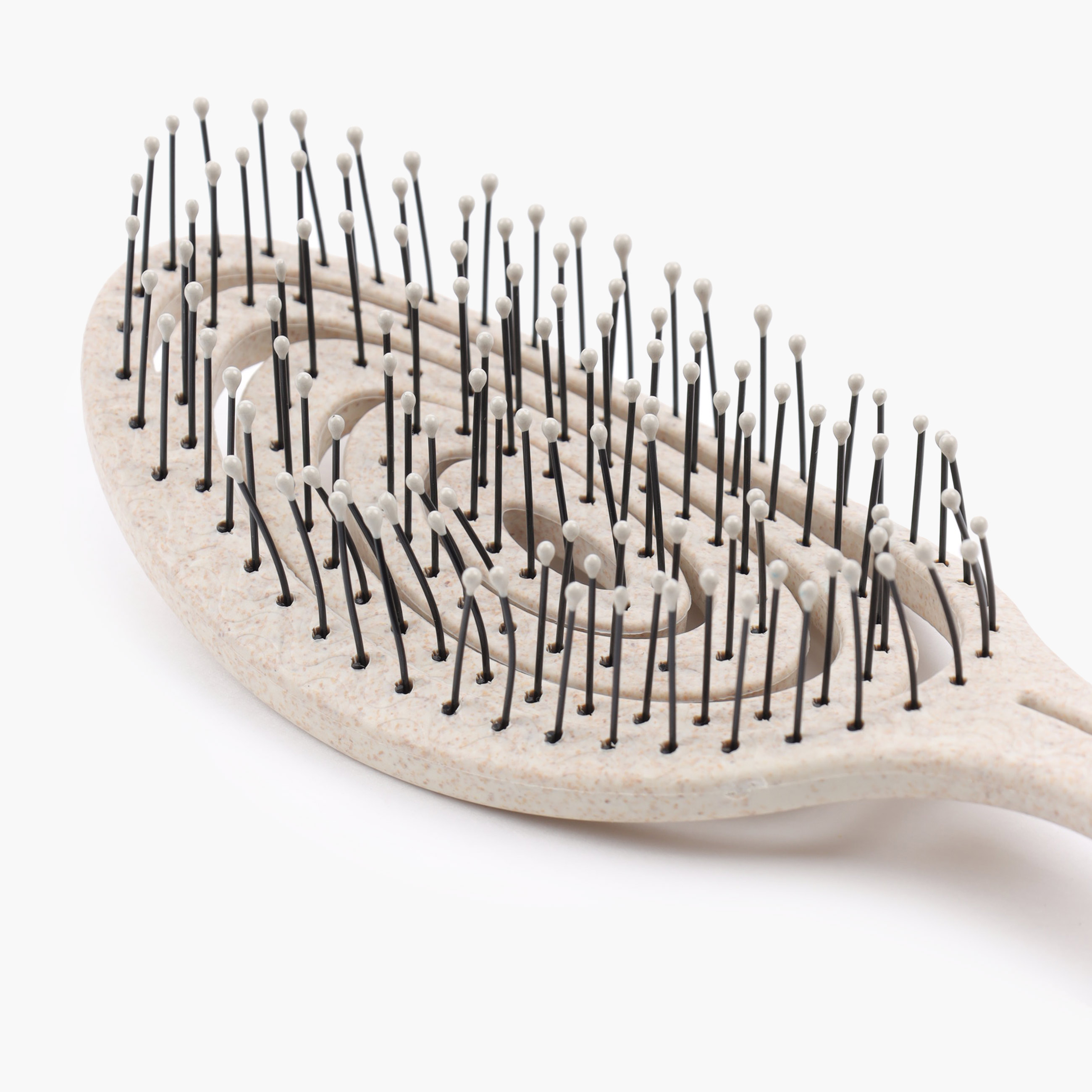 Hair massage comb, 22 cm, vegetable fiber / plastic, beige, Zipo изображение № 4