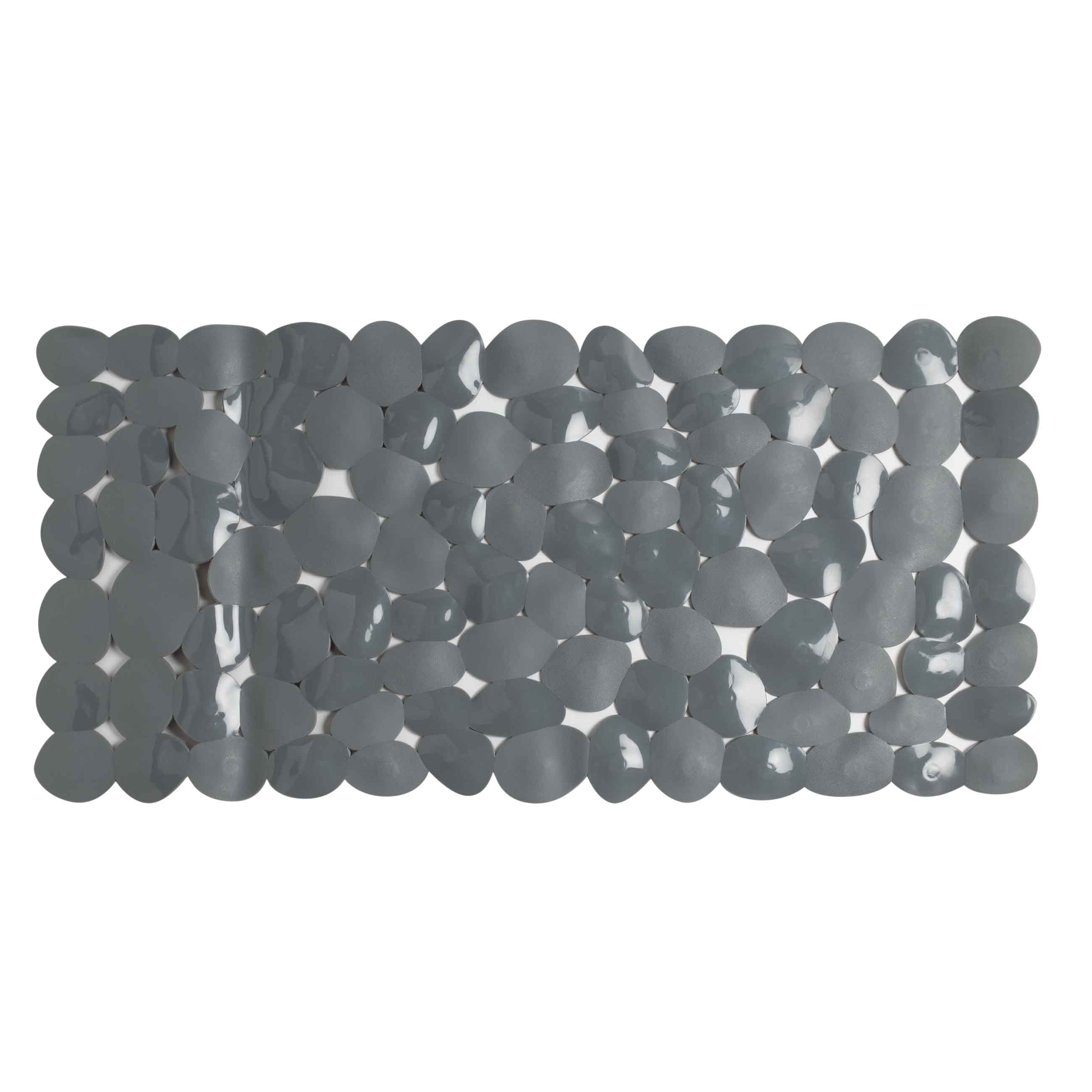 Bath/shower mat, 35x70 cm, with suction cups, PVC, Rectangular, Grey, Stones 2, Pebble изображение № 2