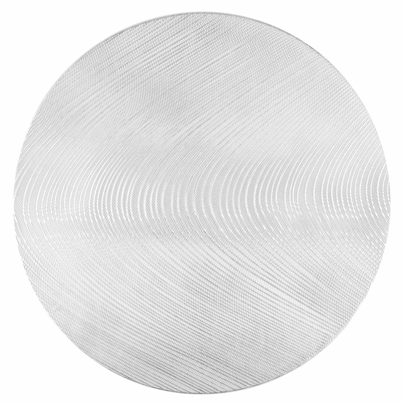 Napkin for appliances, 38 cm, PVC, round, gray, Azhur Grid изображение № 1