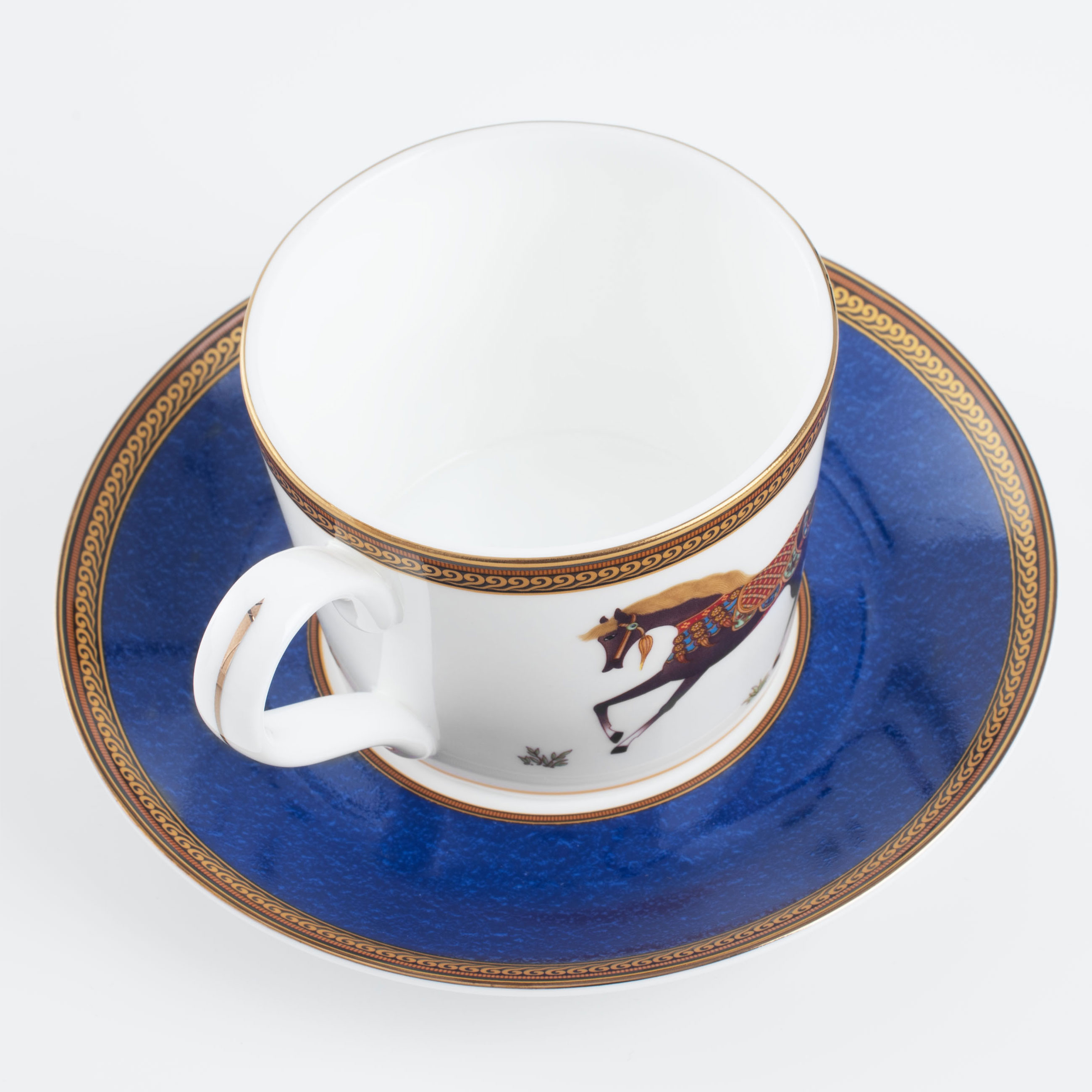 Tea pair, 1 Persian, 2 pr, 250 ml, porcelain F, blue, Horse racing, Blue wind изображение № 3