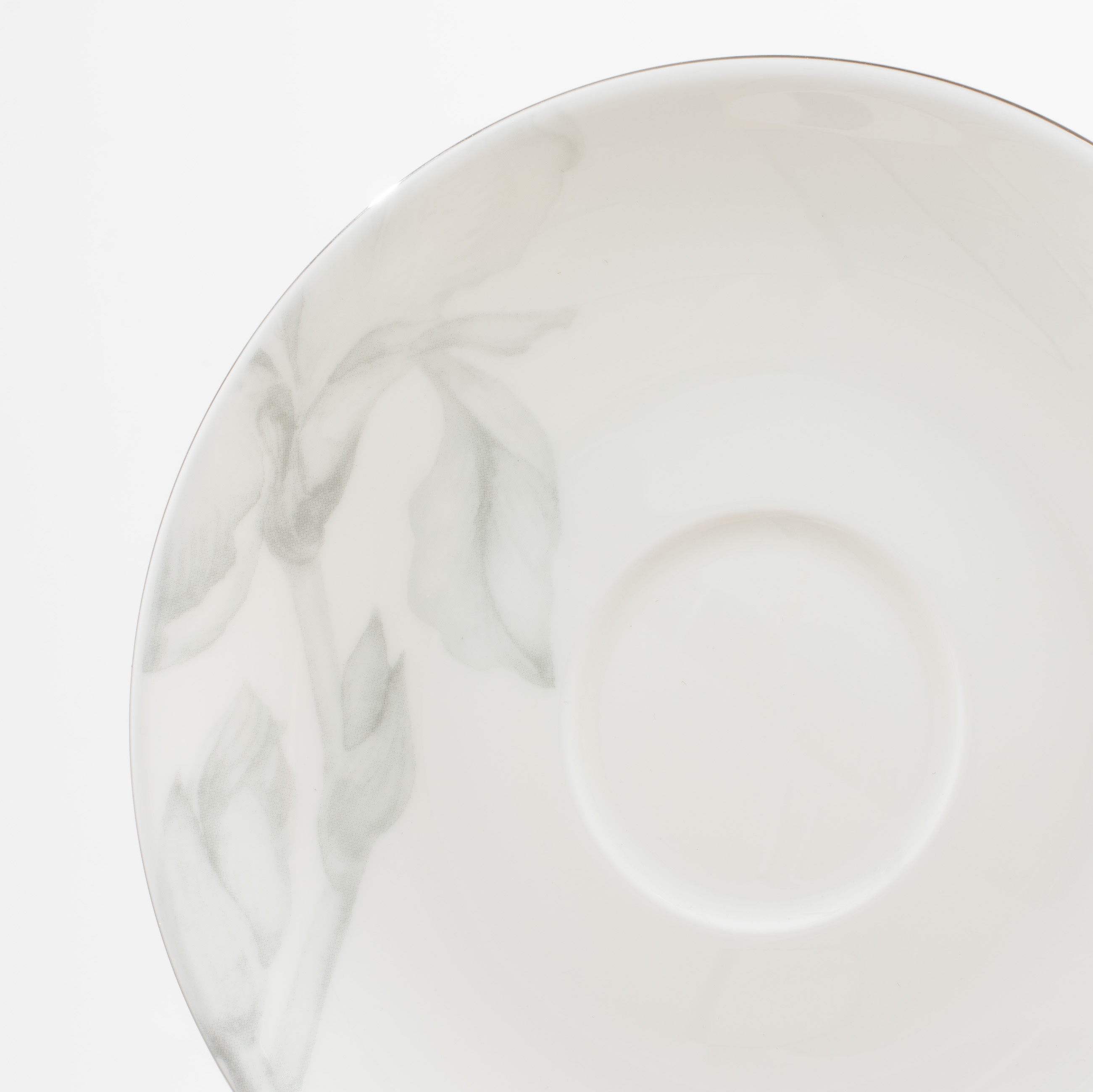 Pair of tea, 2 persons, 4 pcs, 280 ml, porcelain F, with silver edging, Irises, Antarctica Flowers изображение № 4