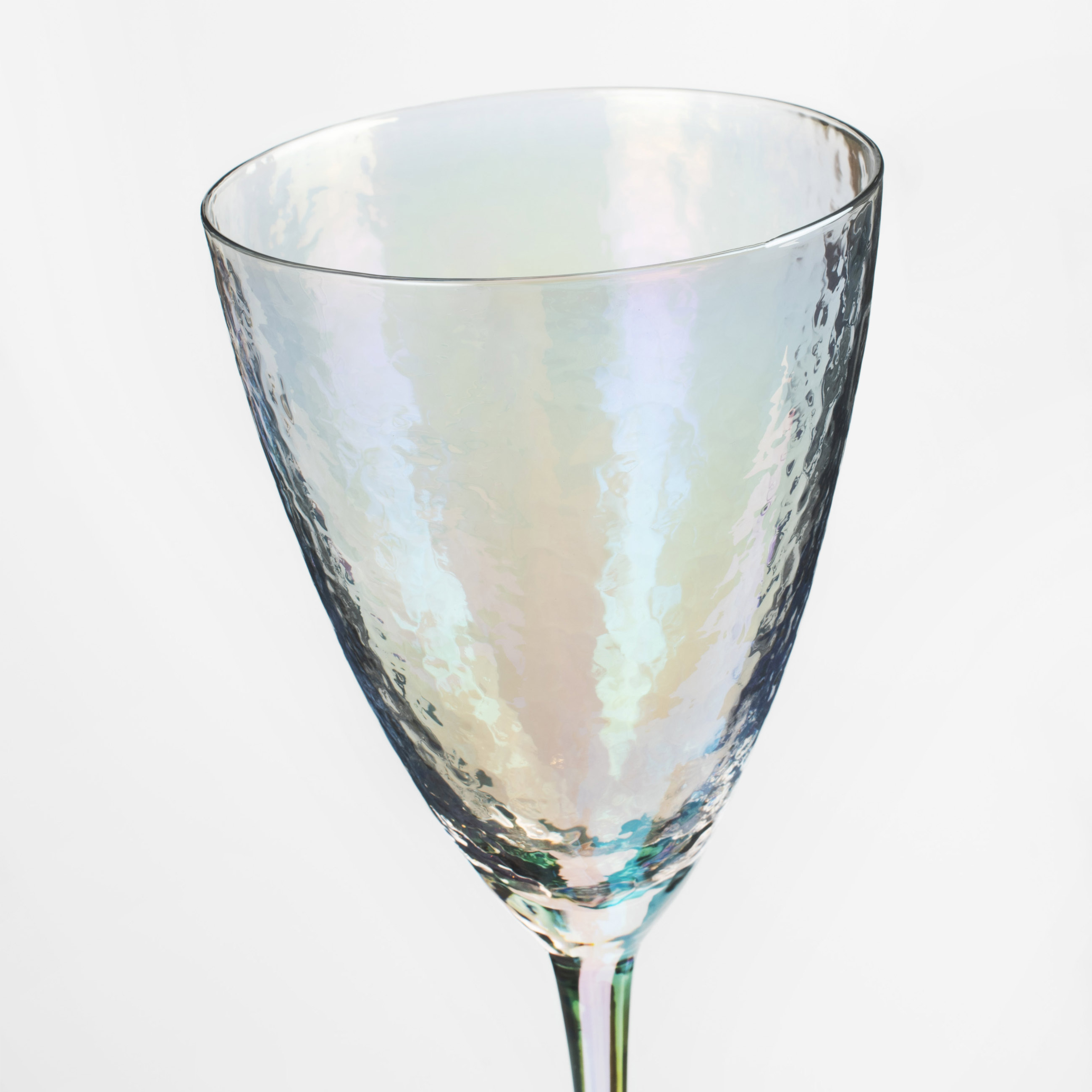 Wine glass, 400 ml, 2 pcs, glass, mother of pearl, Ripply polar изображение № 5