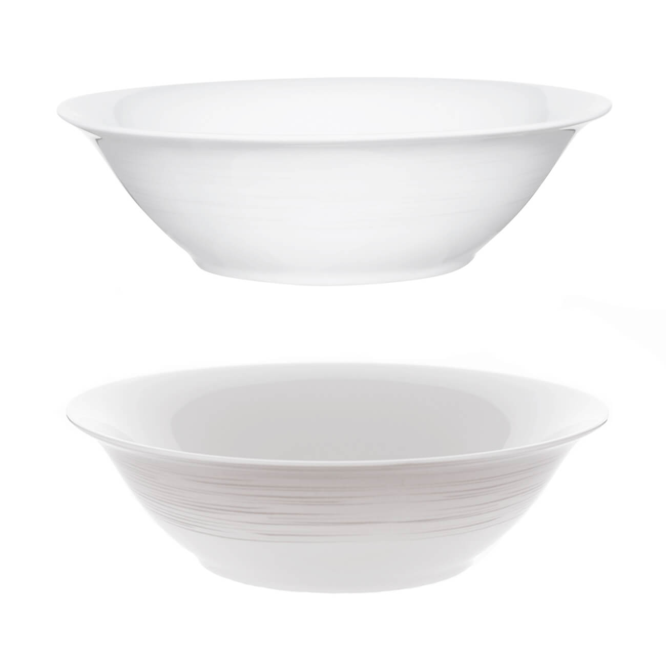 Salad bowl, 18x5 cm, 450 ml, 2 pcs, porcelain N, beige / milk, Chalk изображение № 1