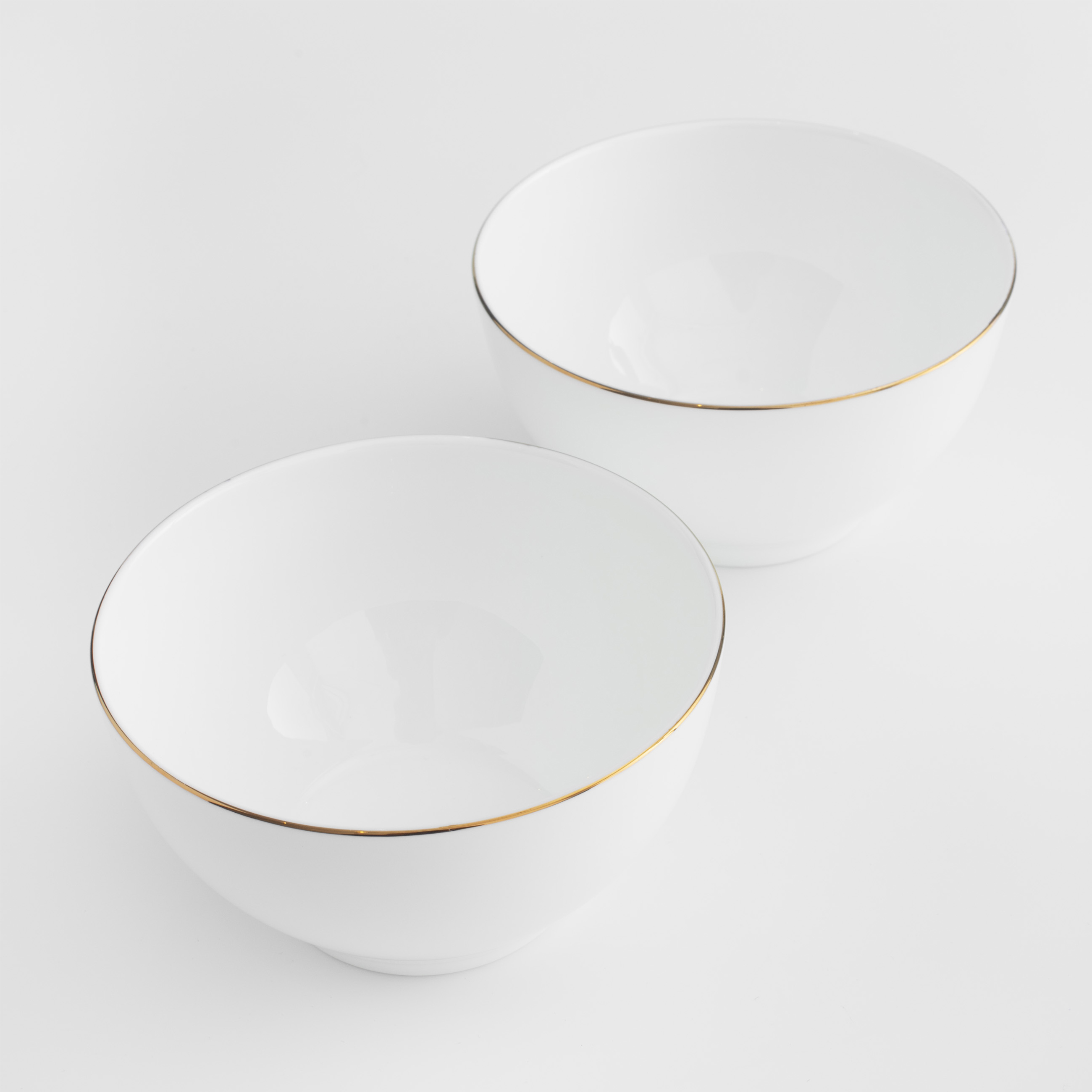 Bowl, 12x6 cm, 2 pieces, porcelain F, white, Ideal gold изображение № 3