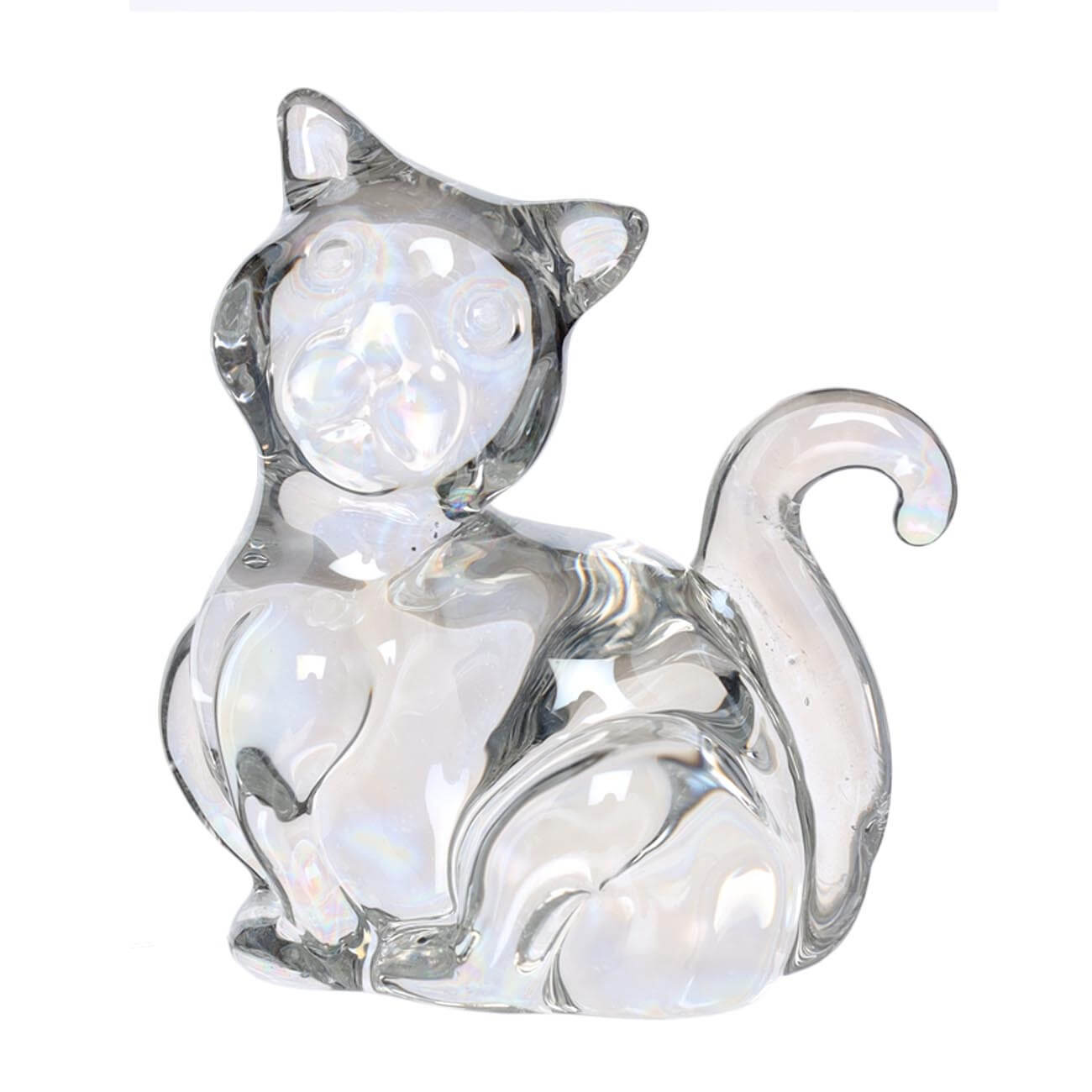Statuette, 5 cm, glass, Mother of pearl, Cat, Cat изображение № 1