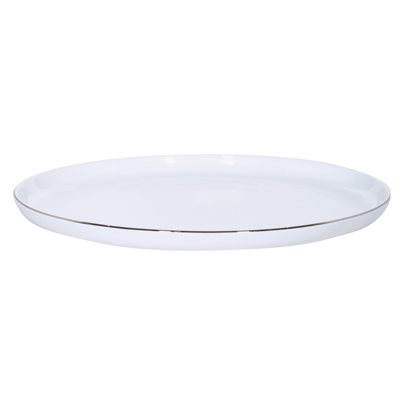 Dining plate, 26 cm, porcelain F, white, Ideal silver изображение № 2