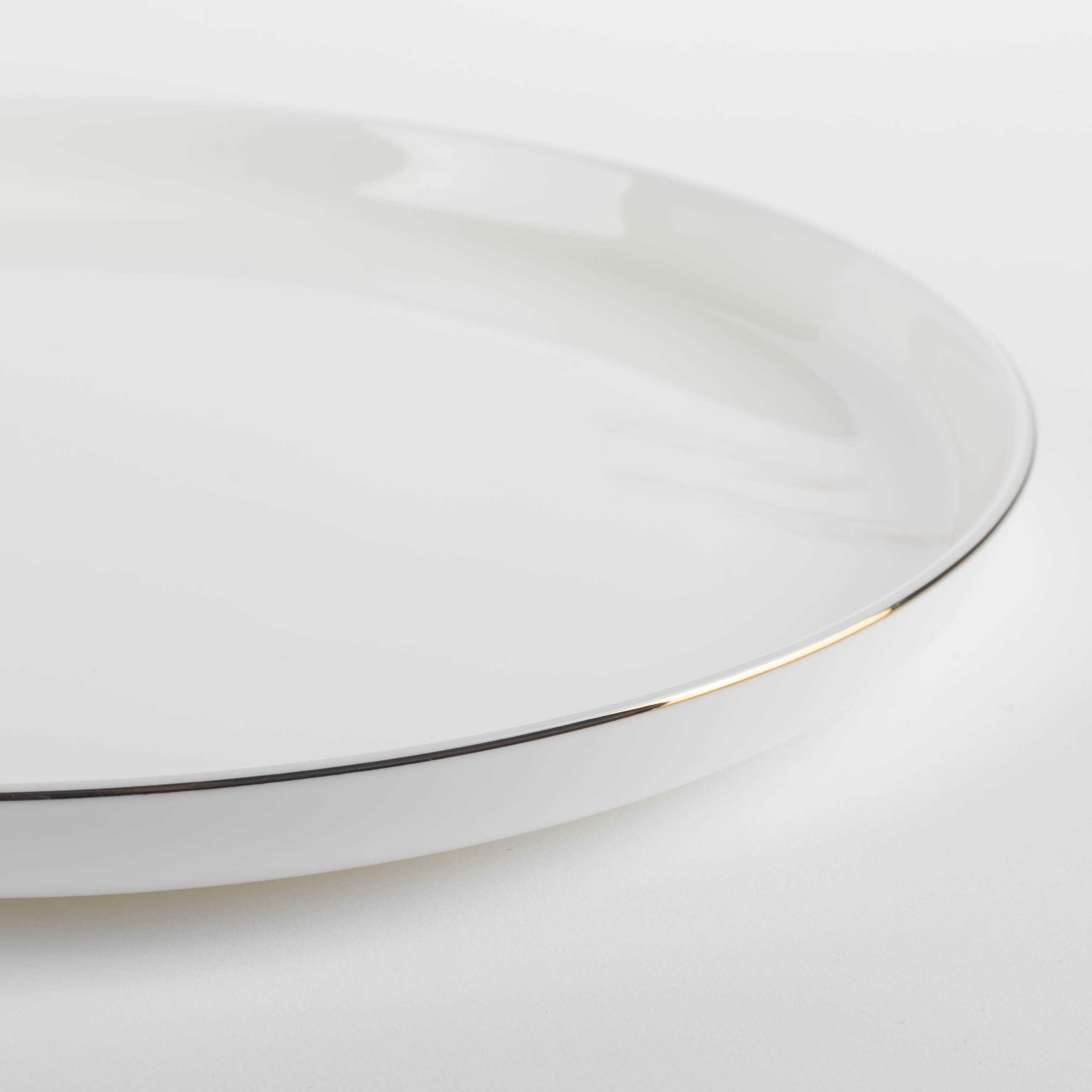 Dining plate, 26 cm, porcelain F, white, Ideal gold изображение № 4