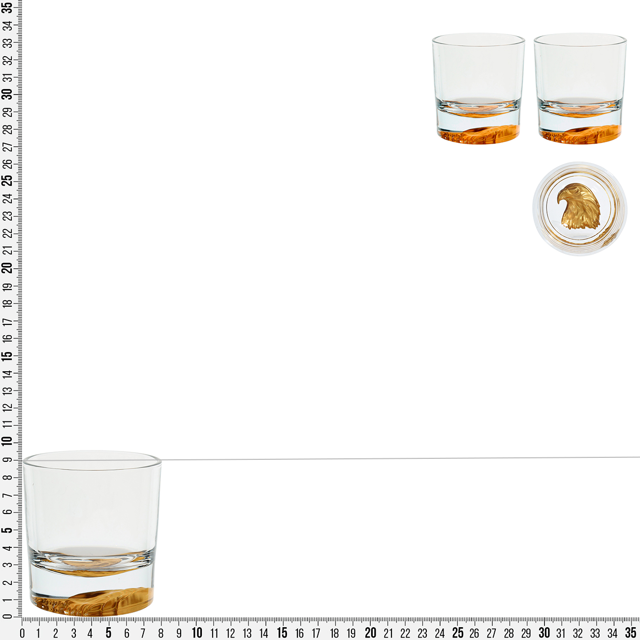 Whiskey glass, 300 ml, 2 pcs, glass, Eagle, Elements изображение № 6