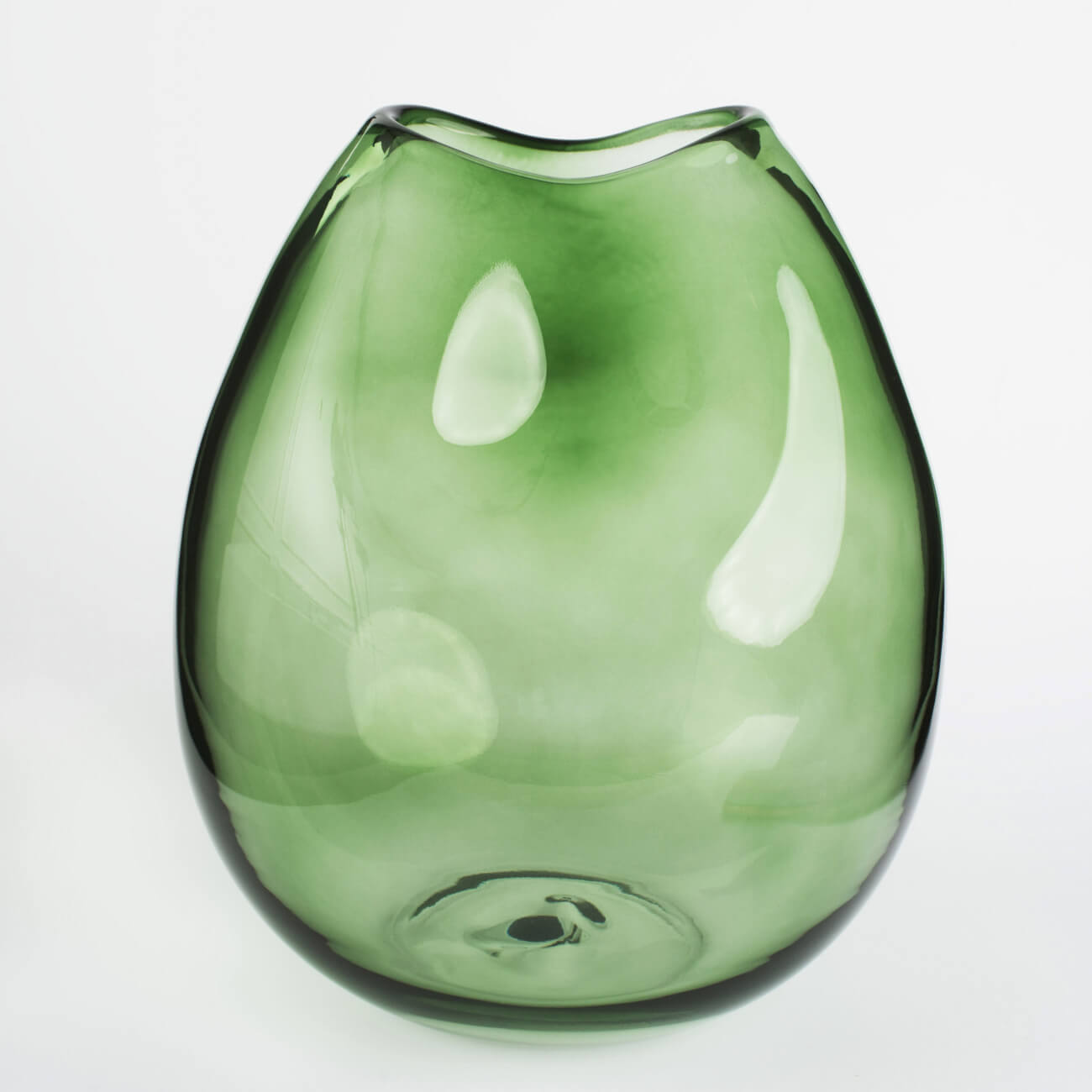 Flower vase, 25 cm, glass, green, Clear color изображение № 1