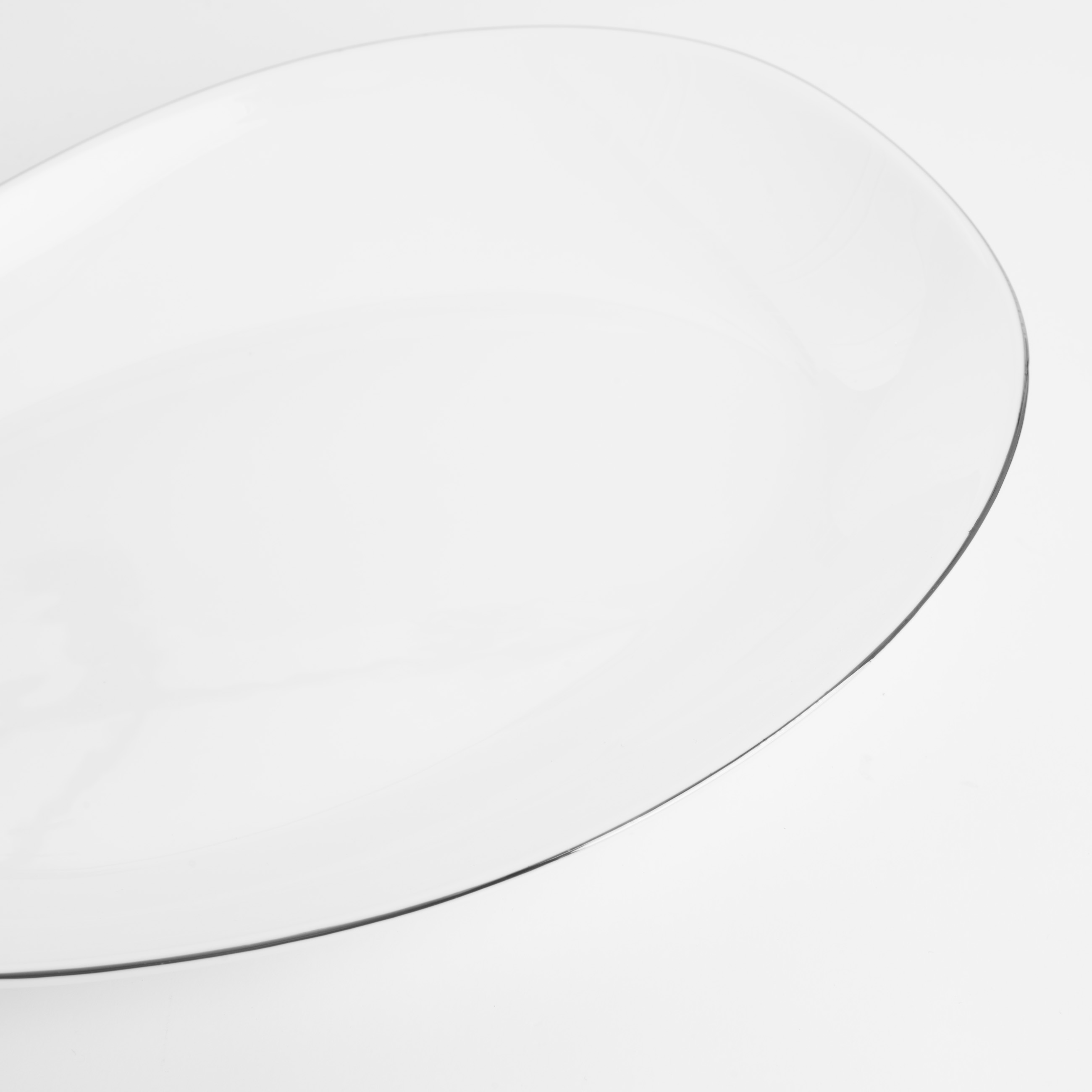 Dish, 26x19 cm, porcelain F, white, Bend silver изображение № 2