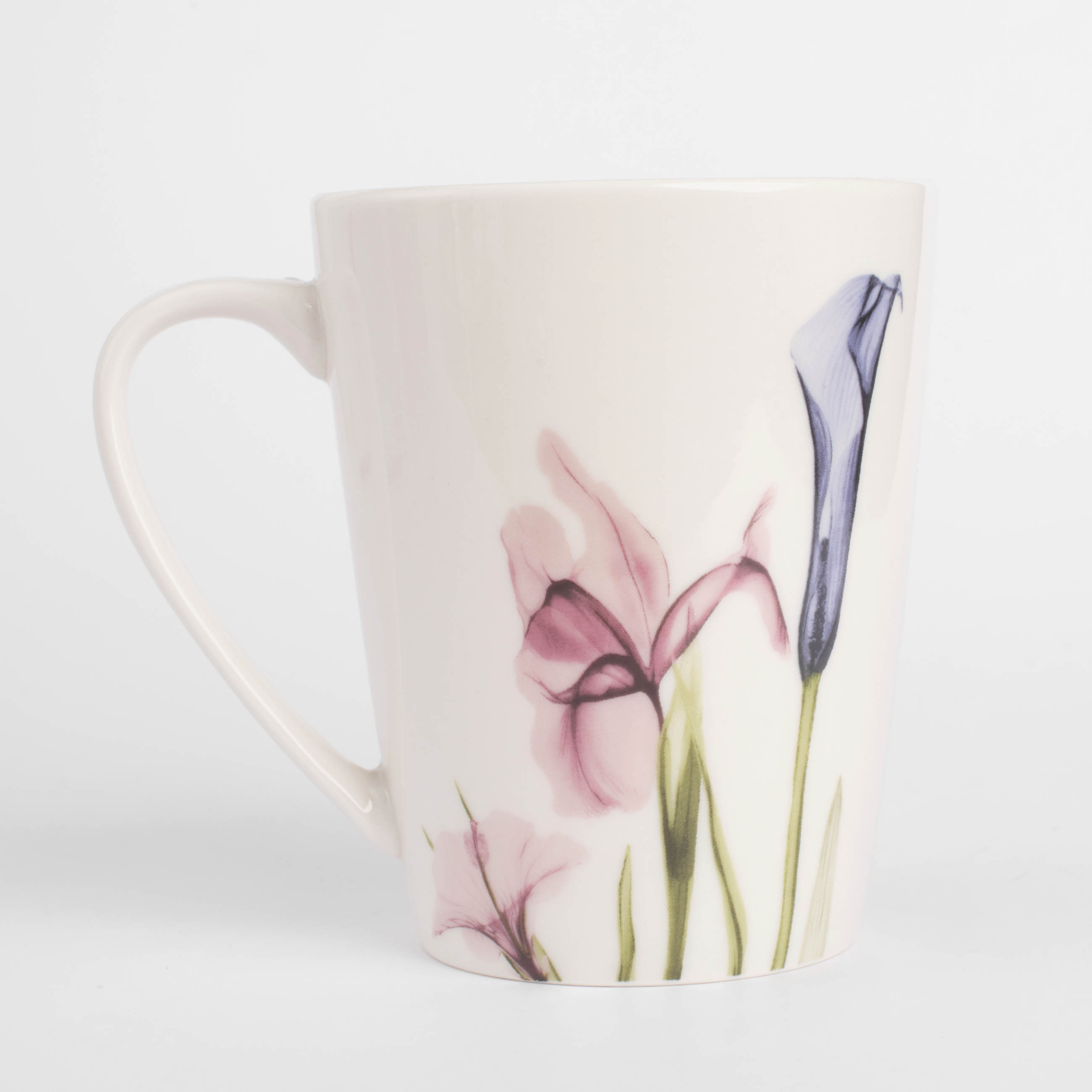 Mug, 420 ml, porcelain N, white, Pastel flowers изображение № 3
