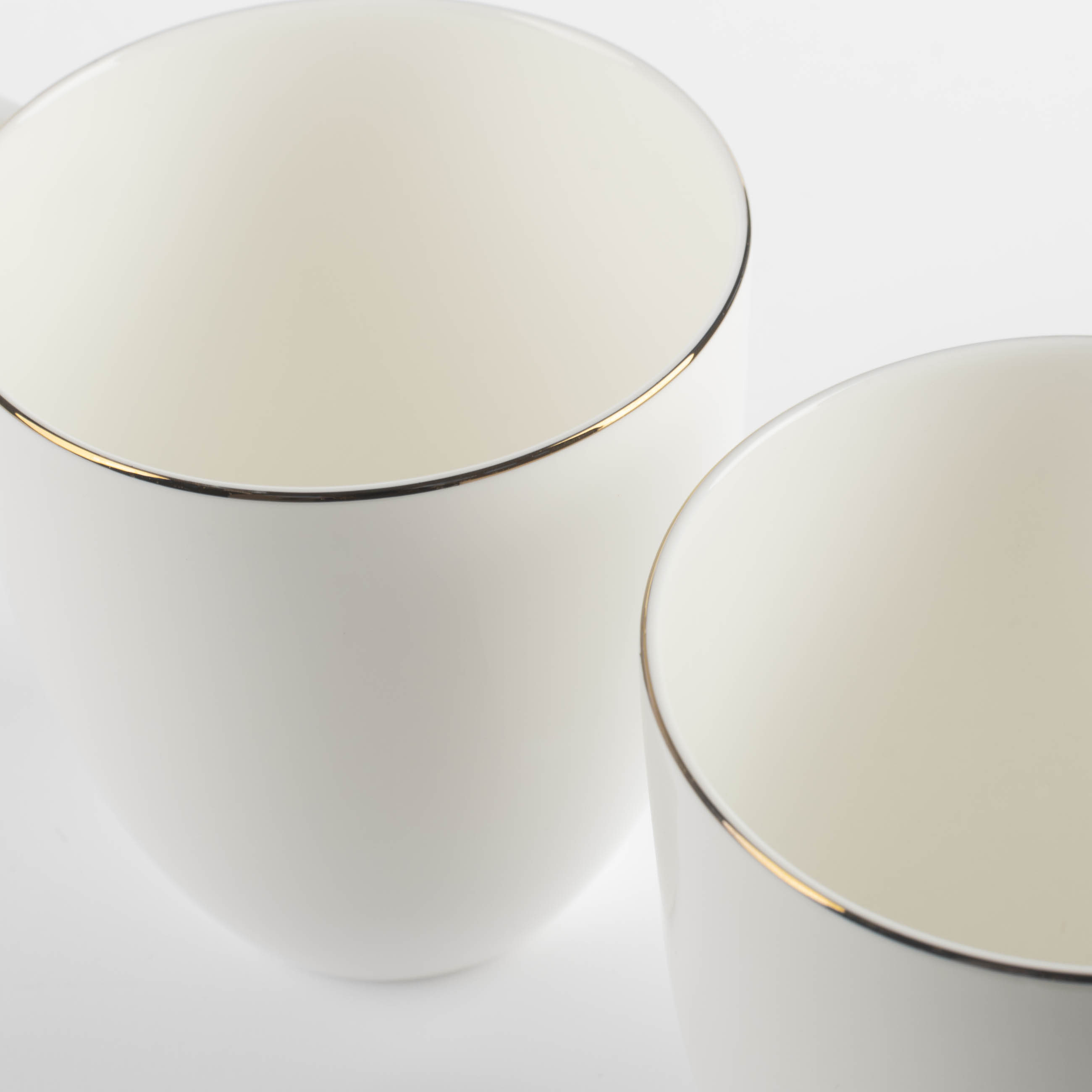 Mug, 450 ml, 2 pcs, porcelain F, white, Ideal gold изображение № 3
