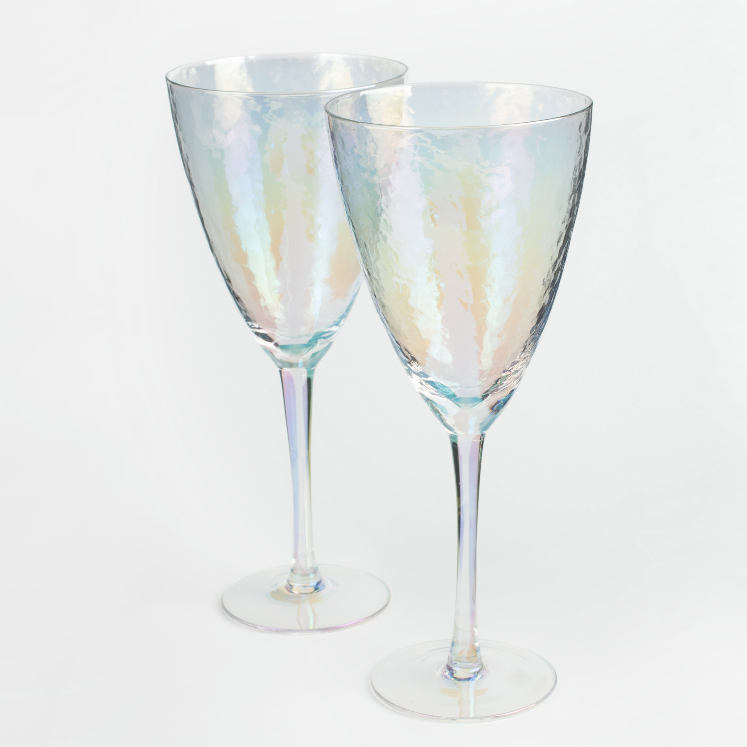 Wine glass, 400 ml, 2 pcs, glass, mother of pearl, Ripply polar изображение № 2