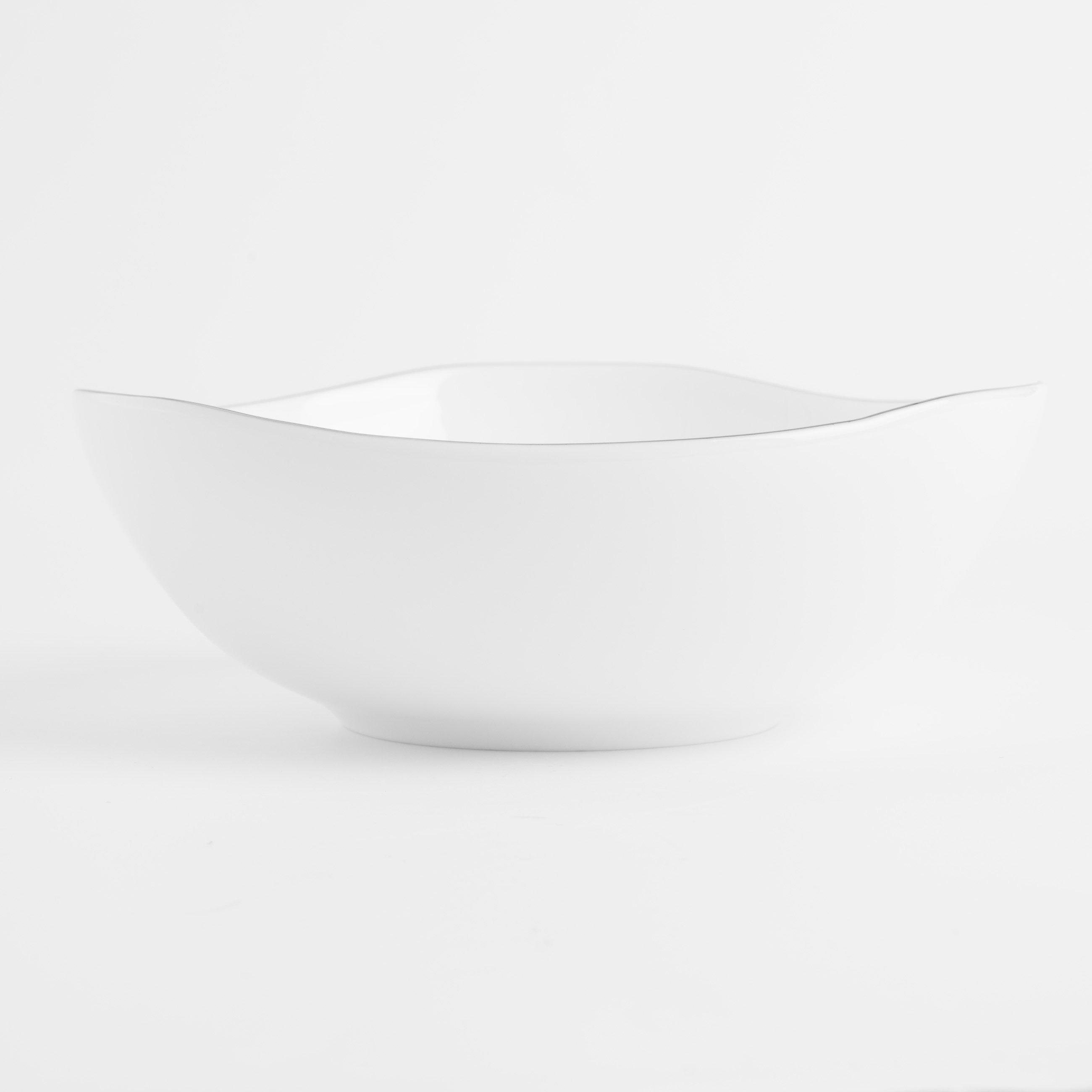 Bowl, 14x5 cm, porcelain F, white, Bend silver изображение № 5