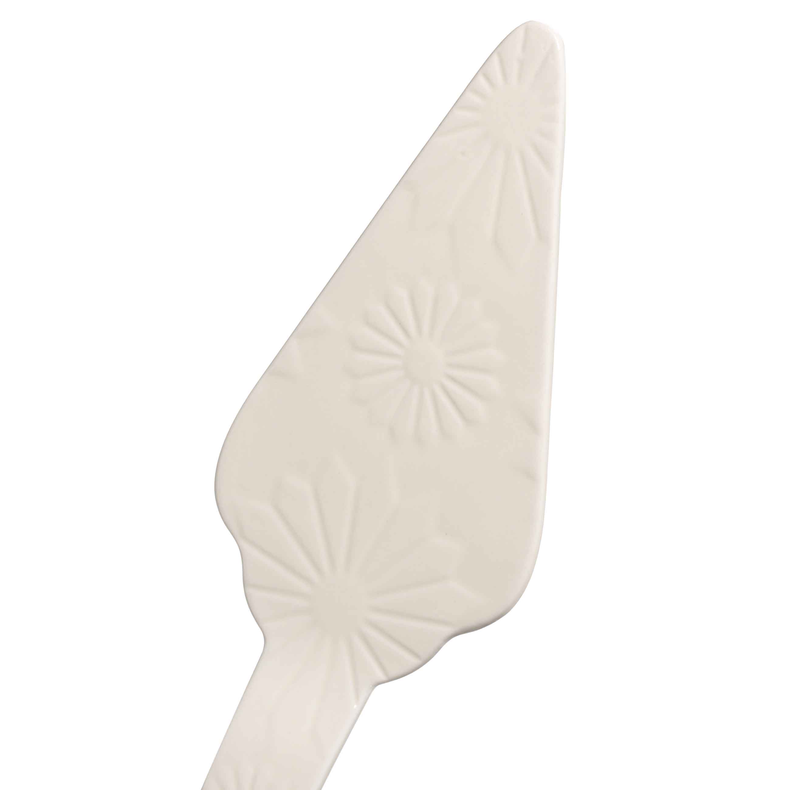Cake spatula, 27 cm, ceramic, milk, Flowers, Ricadi изображение № 4