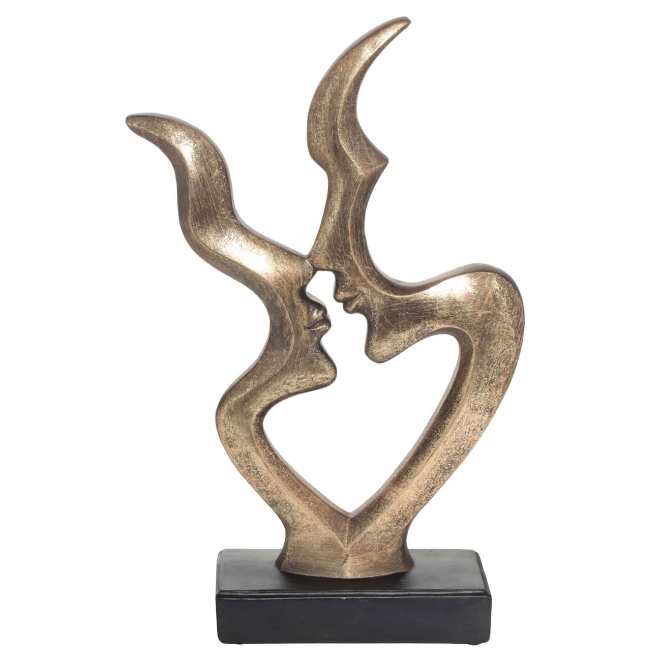 Statuette, 35 cm, polyresin, black and gold, Silhouette of a kiss, Baise изображение № 1