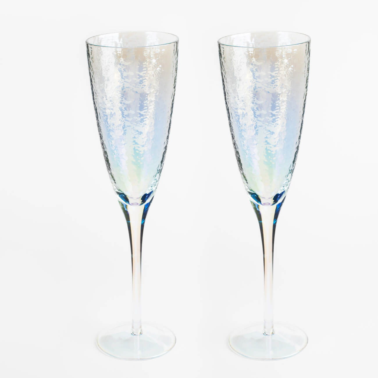 Champagne glass, 275 ml, 2 pcs, glass, mother of pearl, Ripply polar изображение № 1