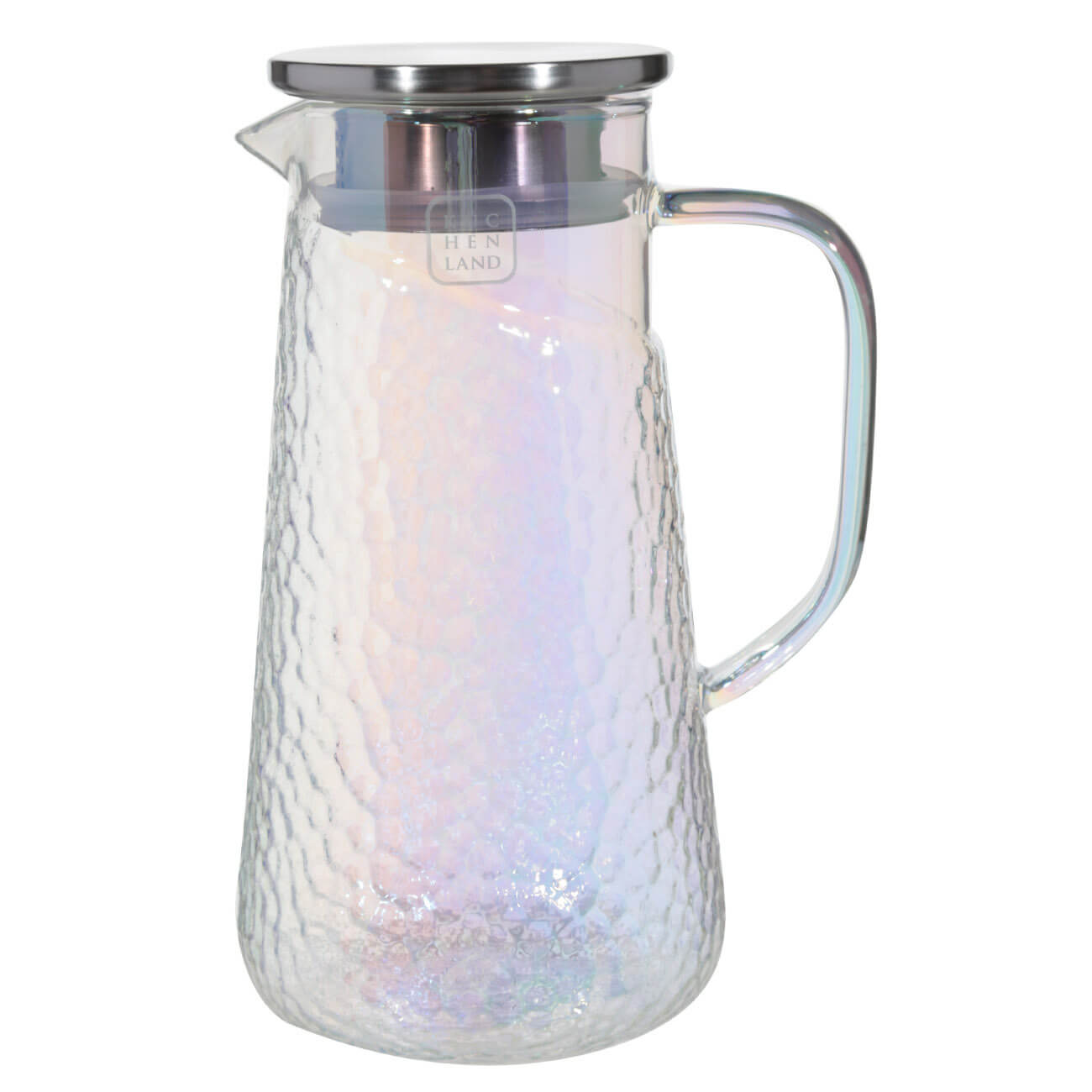 Pitcher, 1.2 l, with filter cap, used glass, mother-of-pearl, Ripply polar изображение № 1