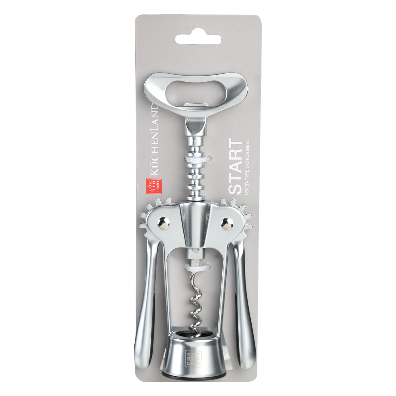 Lever corkscrew, 19 cm, metal / plastic, Start изображение № 2