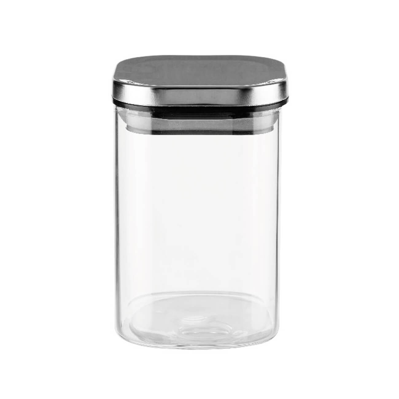 Food jar, 500 ml, Used glass / metal, Square, Classic изображение № 1