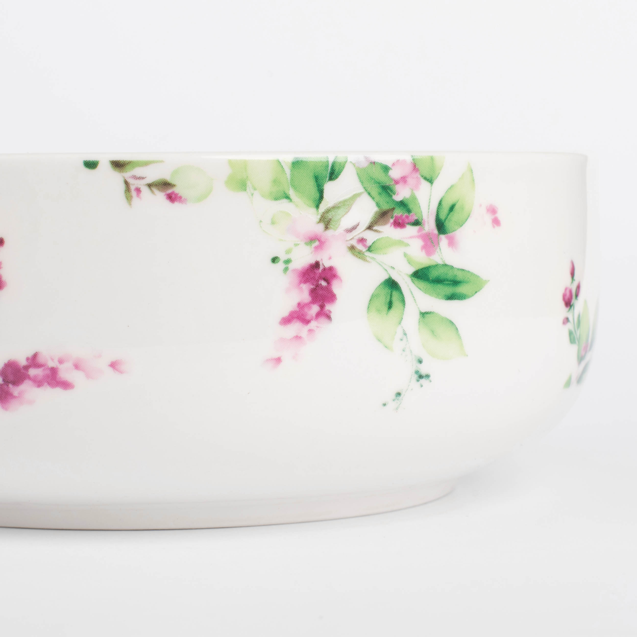 Salad bowl, 16x6 cm, 700 ml, porcelain N, white, Watercolor flowers, Senetti изображение № 5