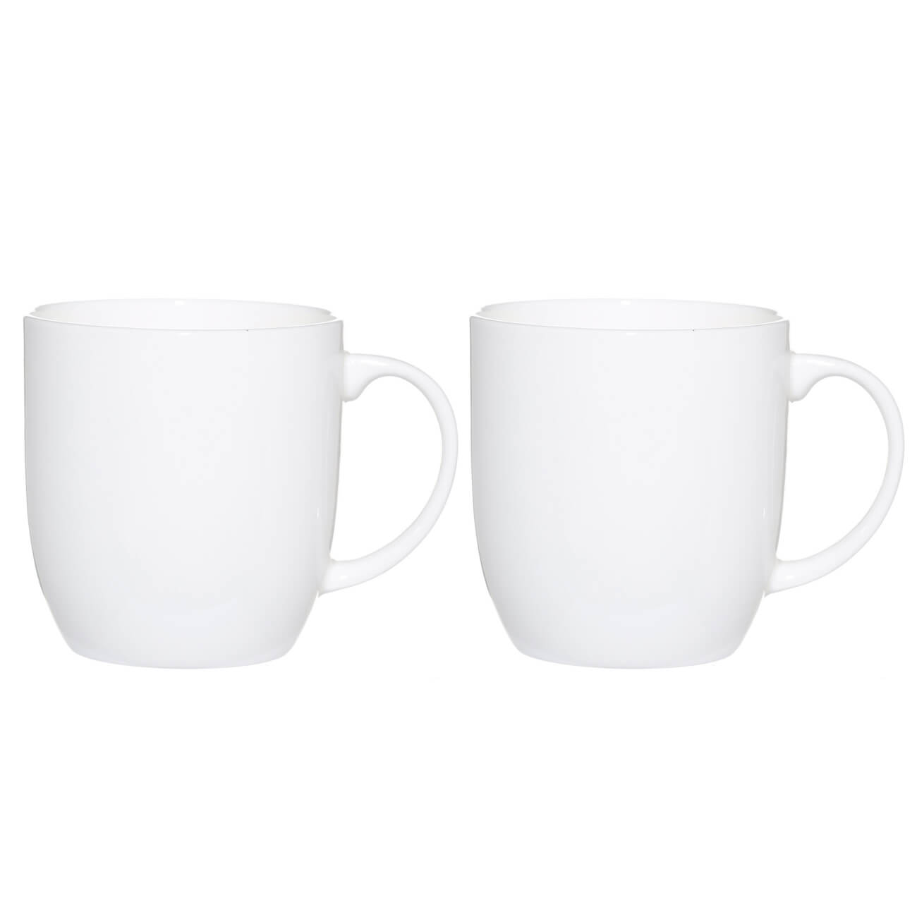 Mug, 370 ml, 2 pcs, porcelain F, white, Ideal white изображение № 1