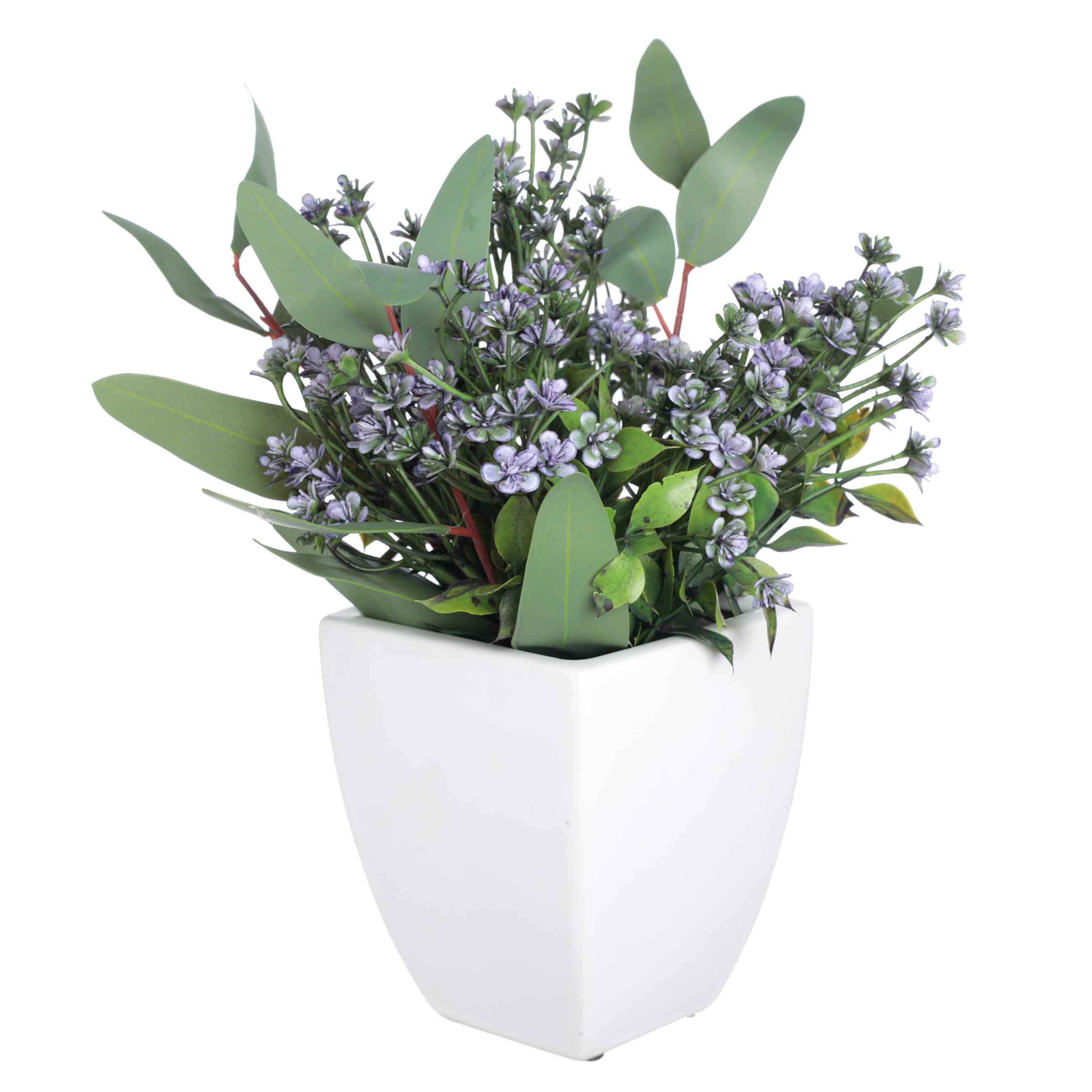 Artificial plant, 27 cm, potted, plastic / PVC, Purple flowers, Pot garden изображение № 2