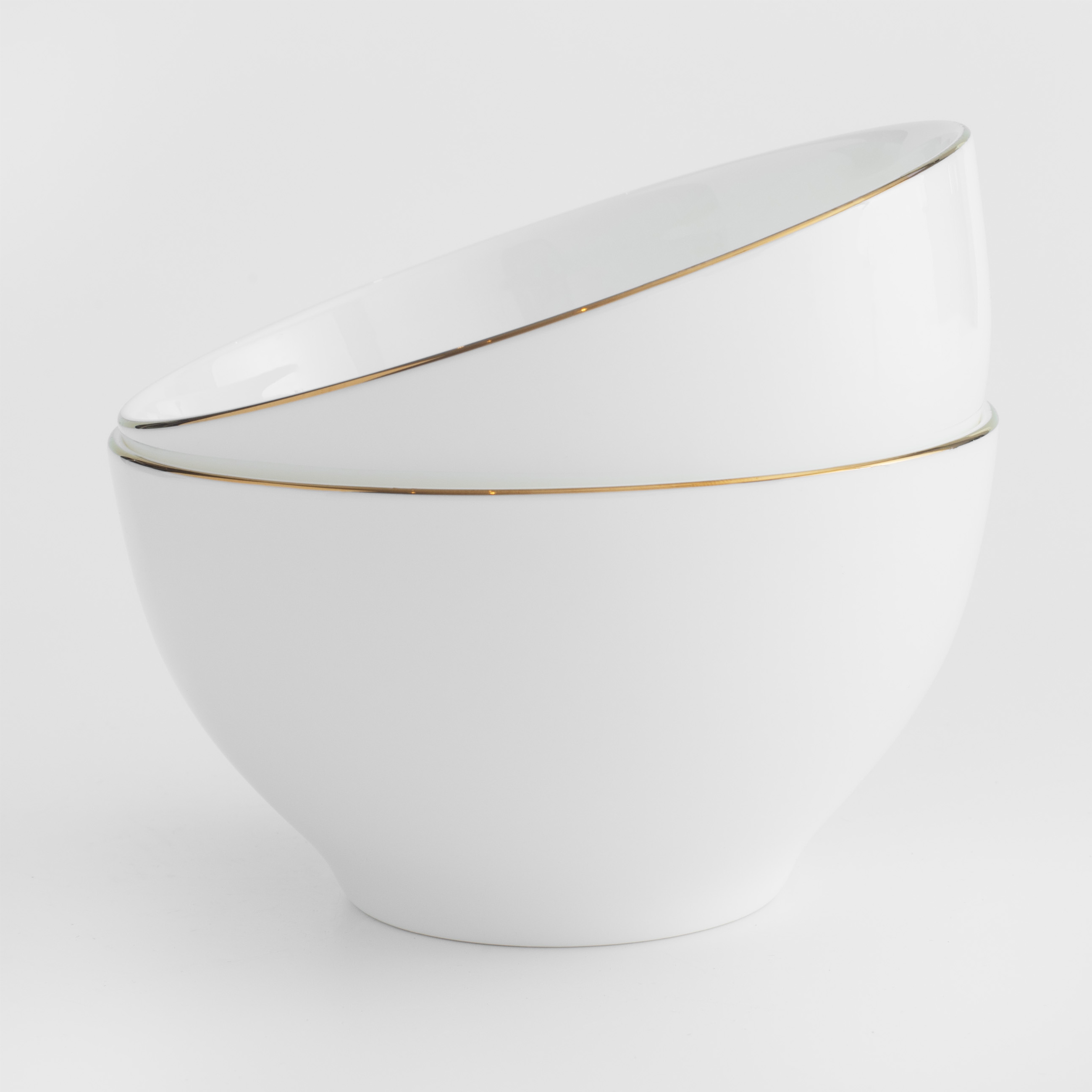 Bowl, 12x6 cm, 2 pieces, porcelain F, white, Ideal gold изображение № 4