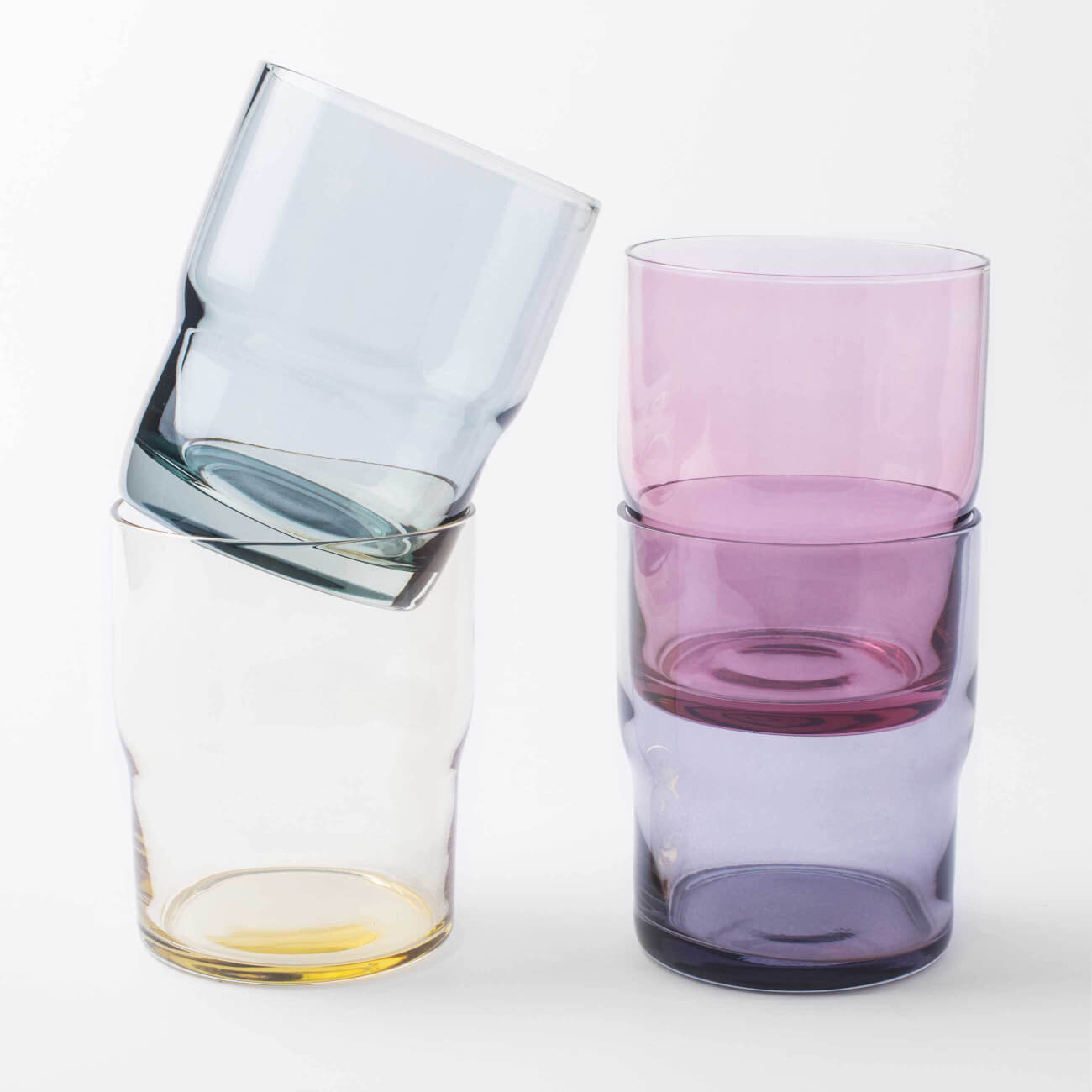 Glass, 350 ml, 4 pcs, glass, color mix, Clear color изображение № 1