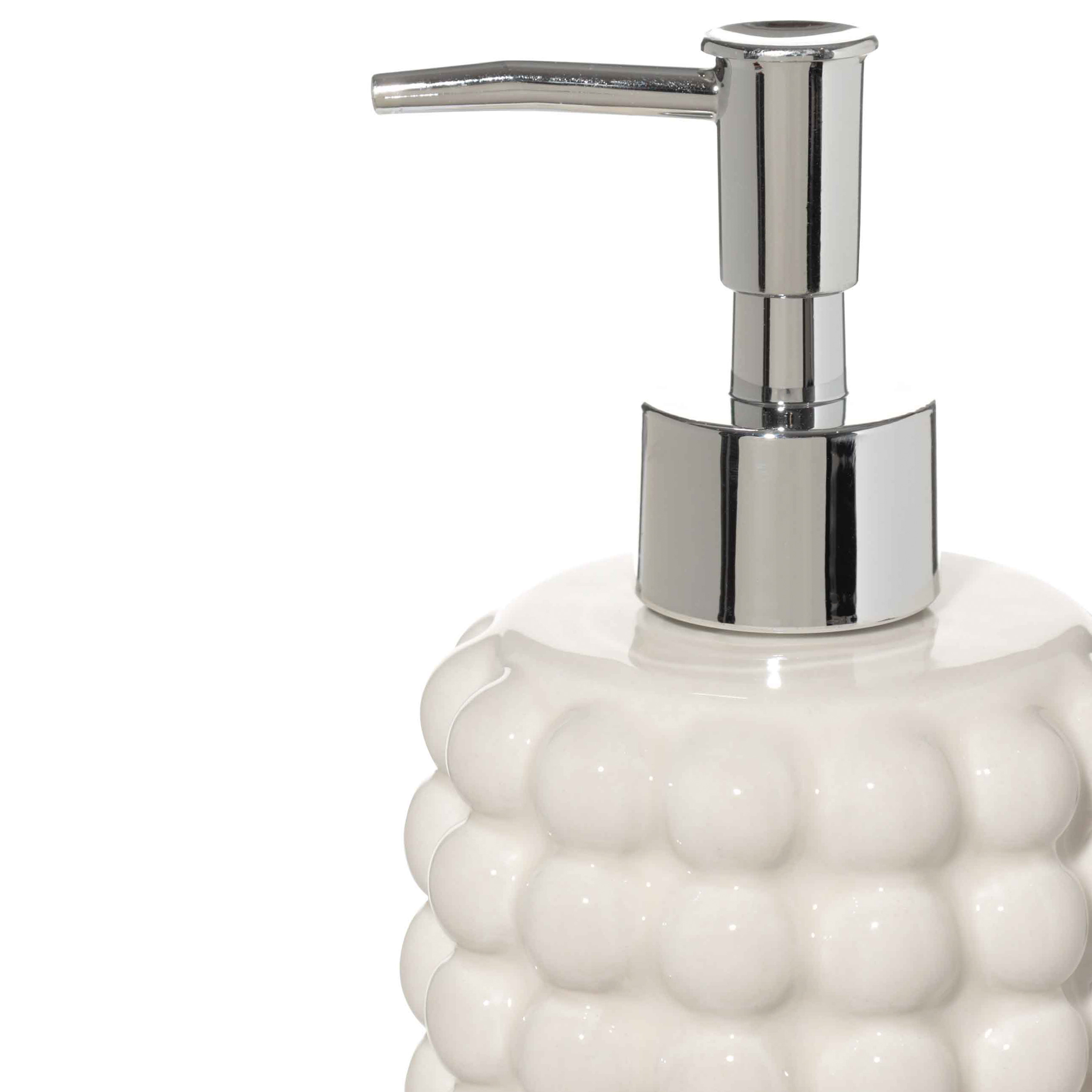 Liquid soap dispenser, 300 ml, ceramic/plastic, milk, Bubbles, Bubbly изображение № 2