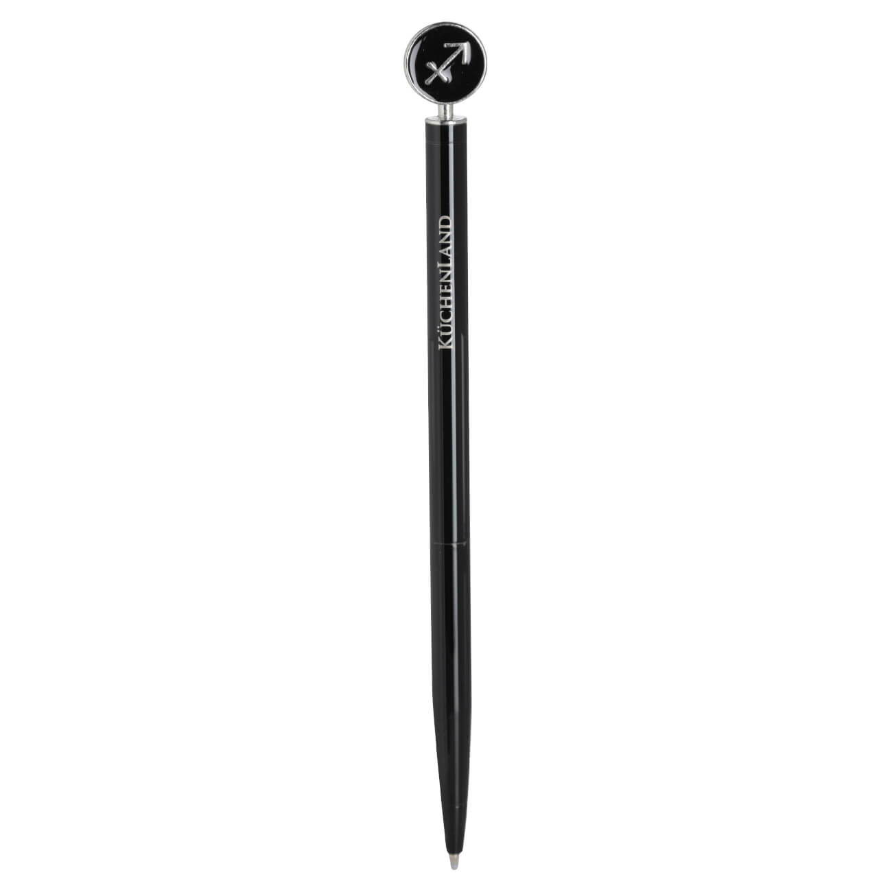 Ballpoint pen, 15 cm, with a figure, steel, black and silver, Sagittarius, Zodiac изображение № 1