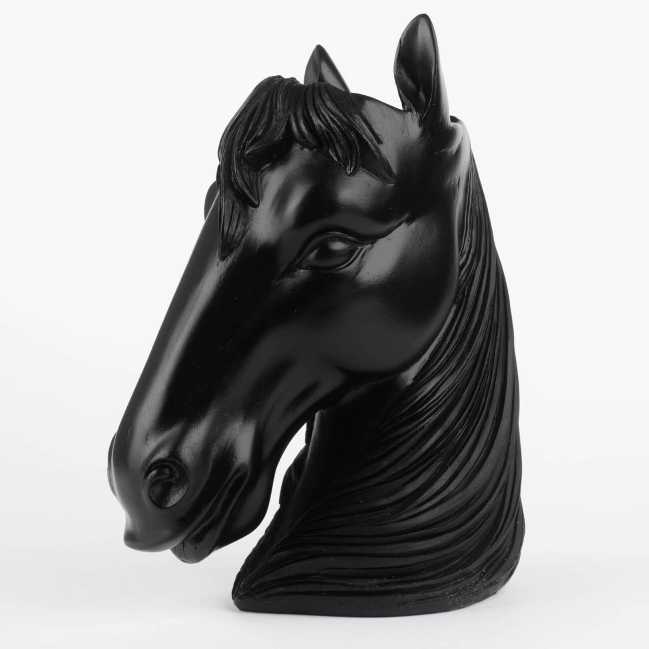 Decorative vase, 25 cm, polyresin, black, Horse head, Horse изображение № 1