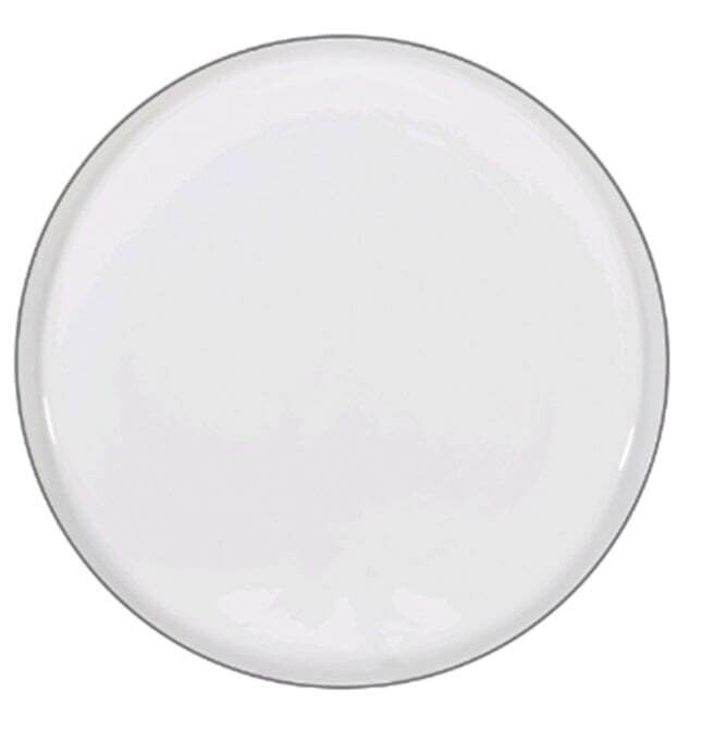 Dining plate, 26 cm, porcelain F, white, Ideal silver изображение № 1