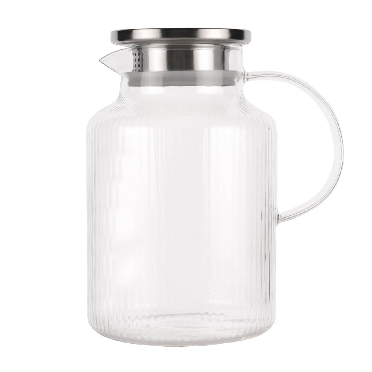 Jug, 1,7 l, with filter cap, used glass / steel, Ribby изображение № 1