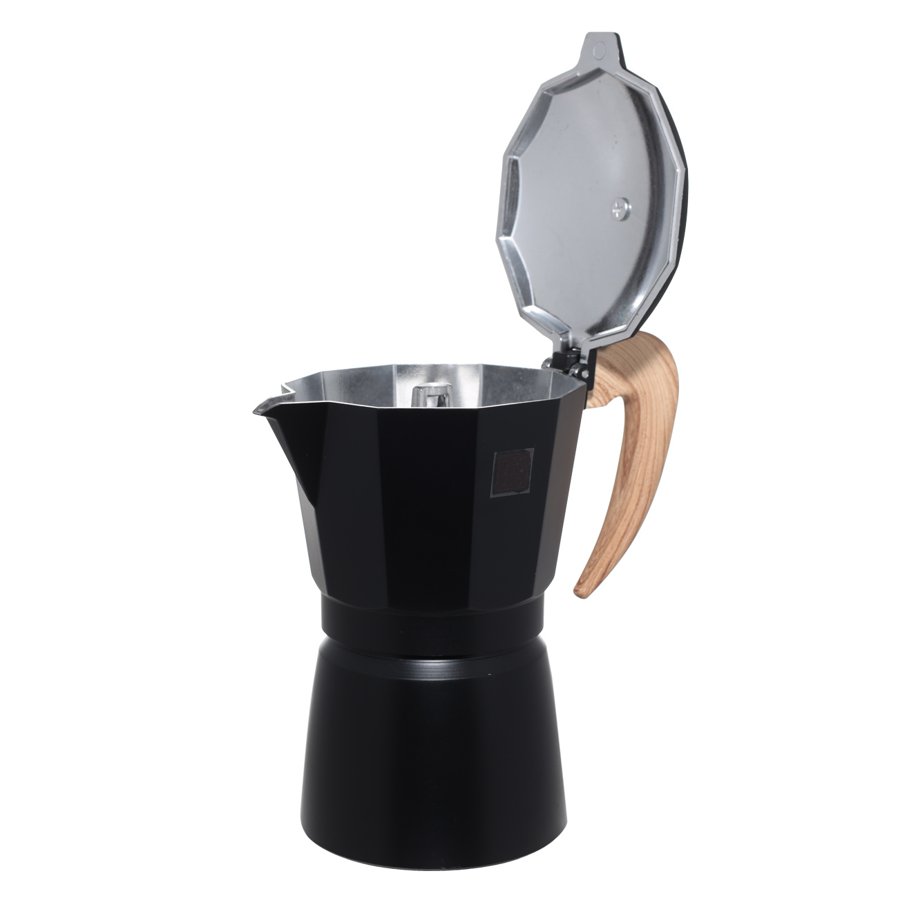 Geyser coffee maker, 300 ml, aluminum / nylon, black, Espresso изображение № 2