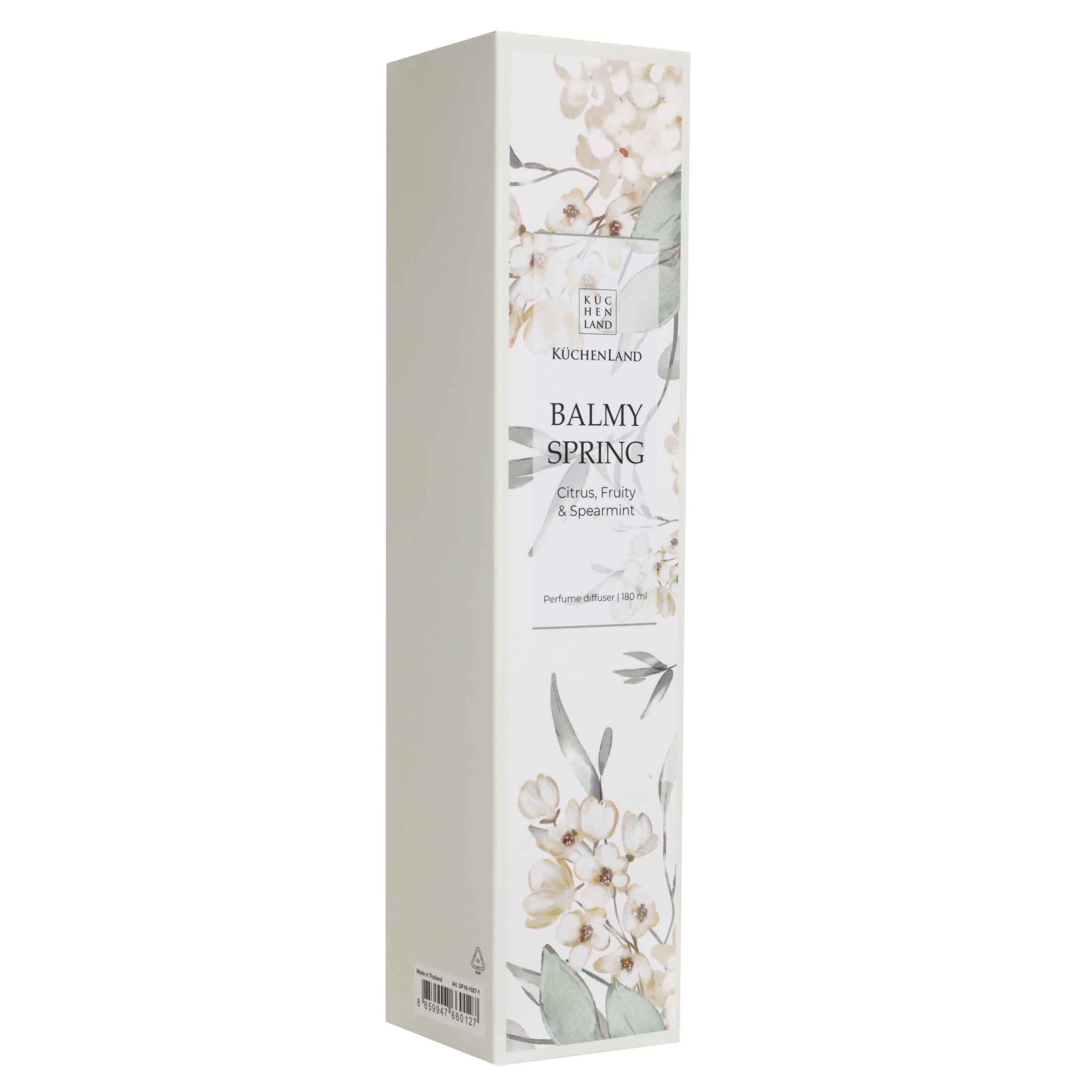 Perfume diffuser, 180 ml, with dried flowers, Citrus, Fruity&Spearmint, Balmy spring изображение № 2