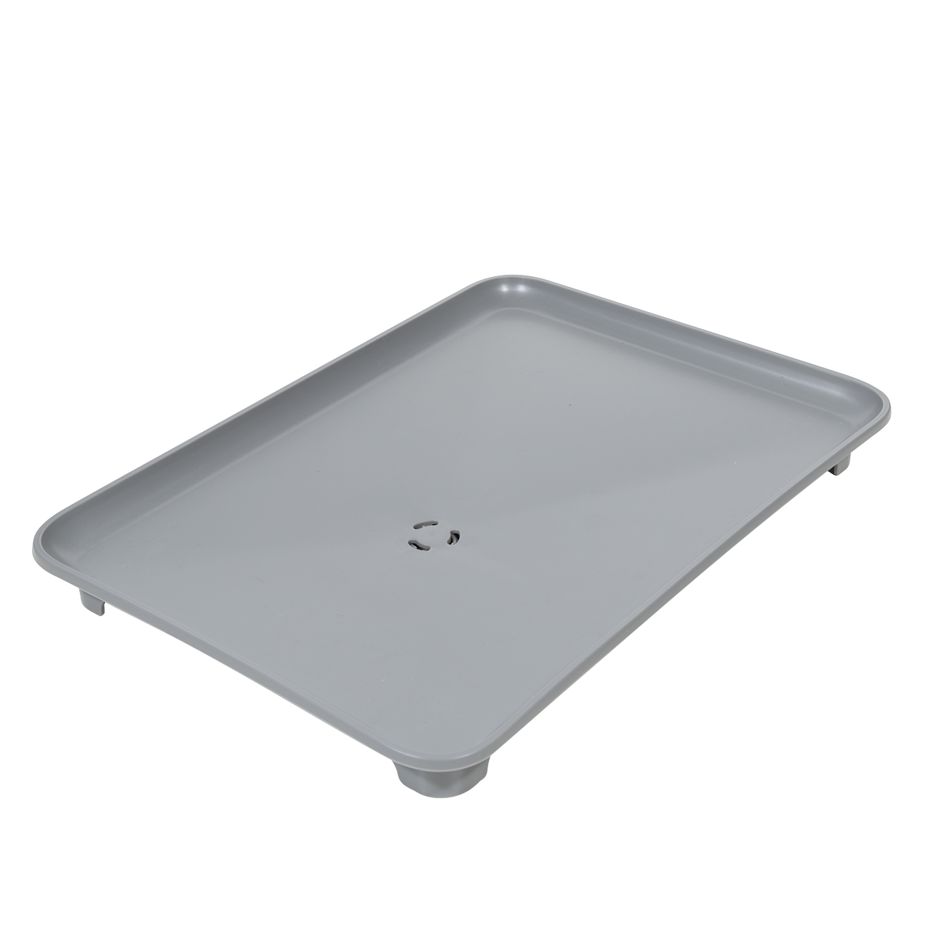 Dish rack, 43x31 cm, with tray, with drain, metal / plastic, light grey, Keepin изображение № 5
