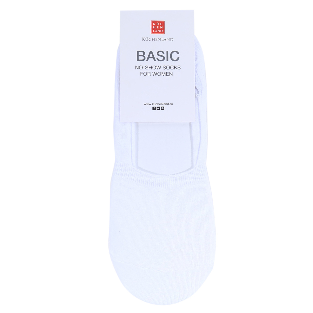 Women's track socks, Size 36-38, cotton / polyester, white, Basic изображение № 2