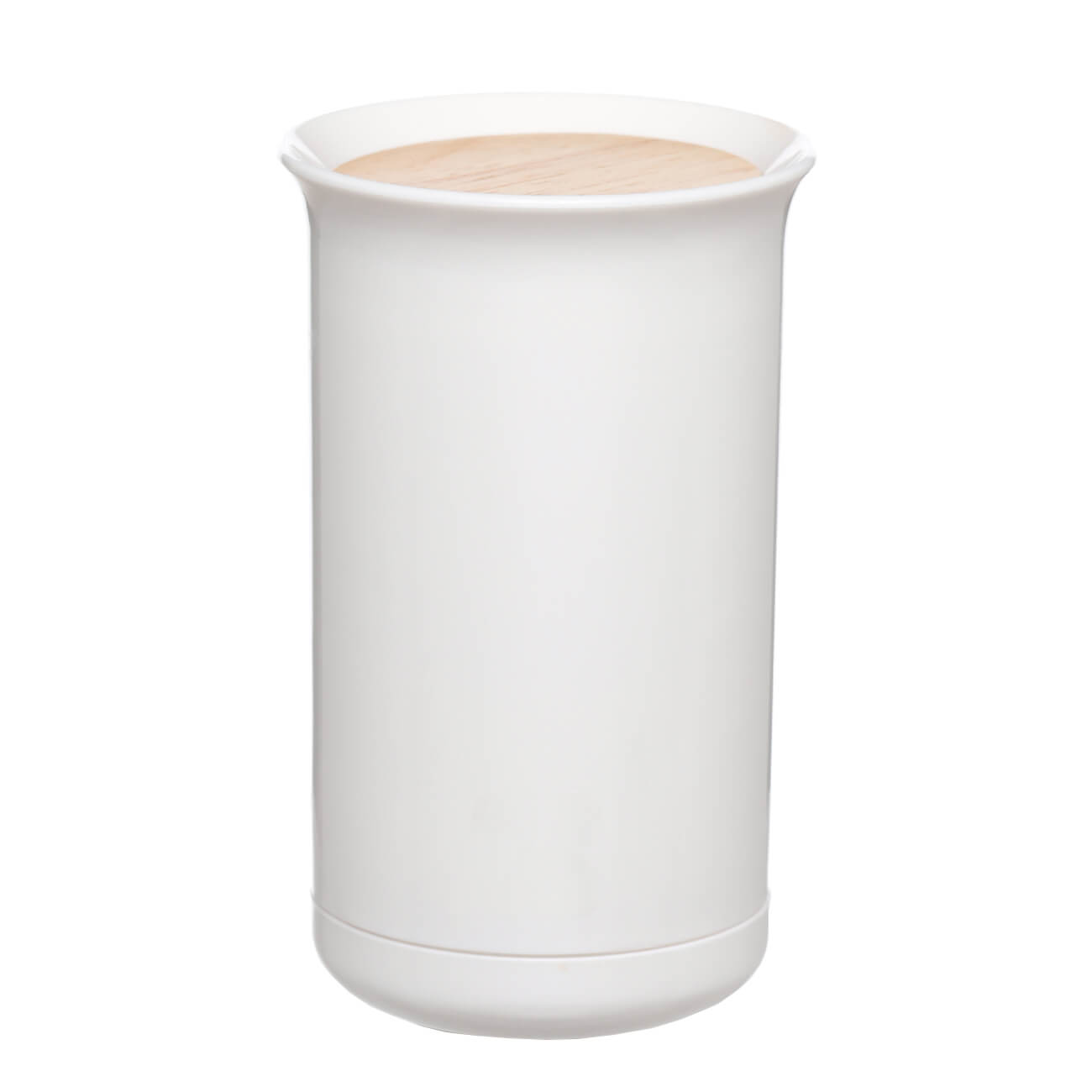 Toothpick container, 10 cm, plastic / rubber wood, White, White style изображение № 1