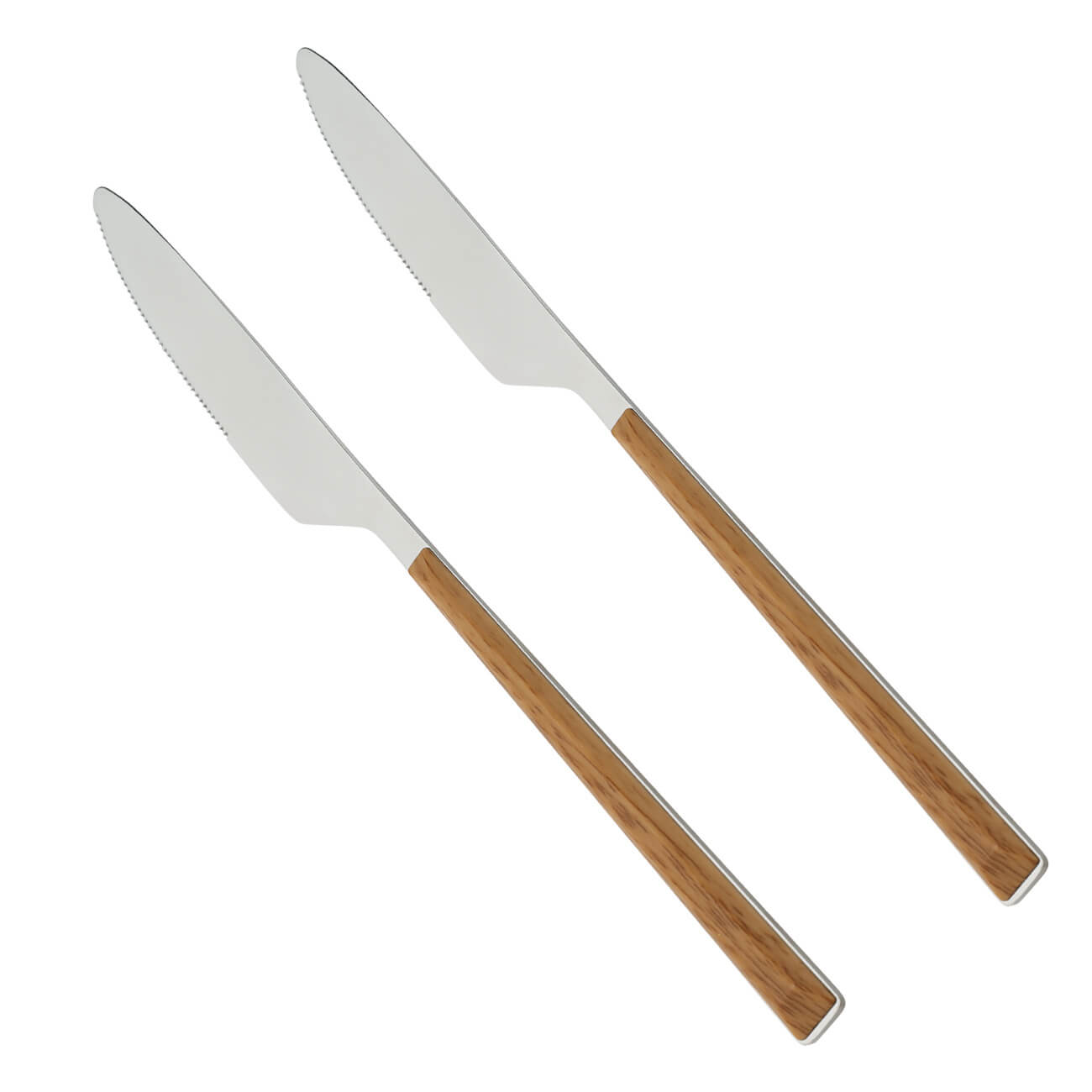 Table knife, 2 pcs, steel / plastic, brown, Prague изображение № 1