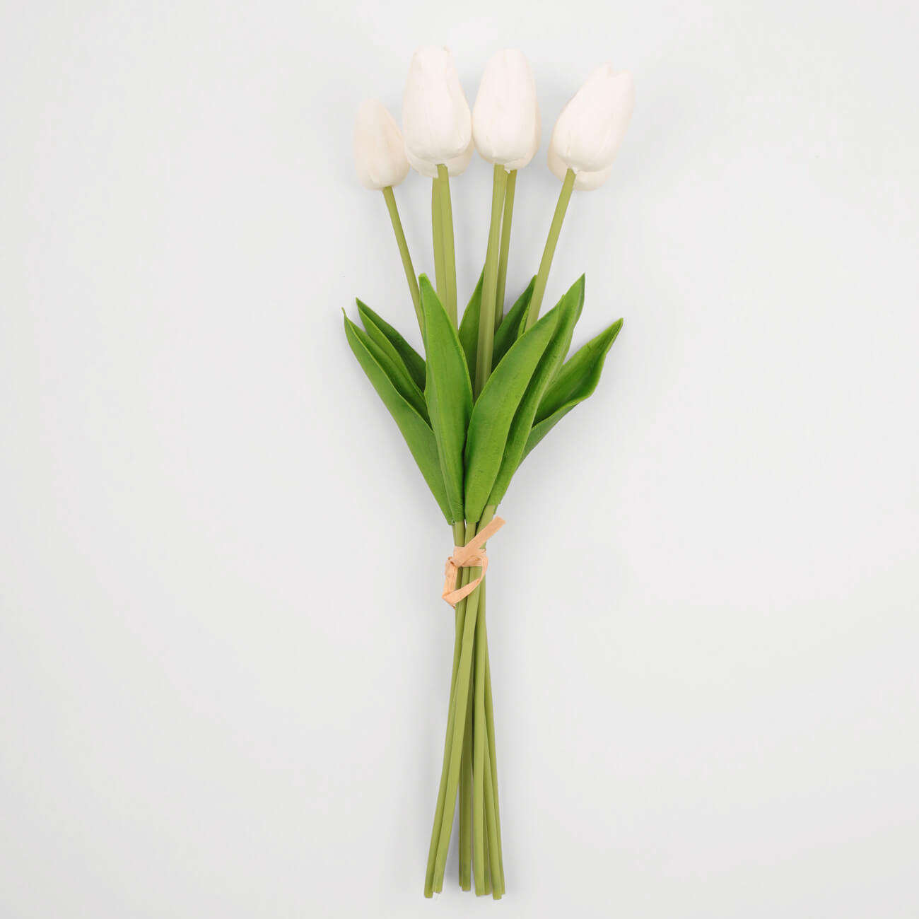 Artificial bouquet, 35 cm, polyurethane, White tulips, Tulip garden изображение № 1