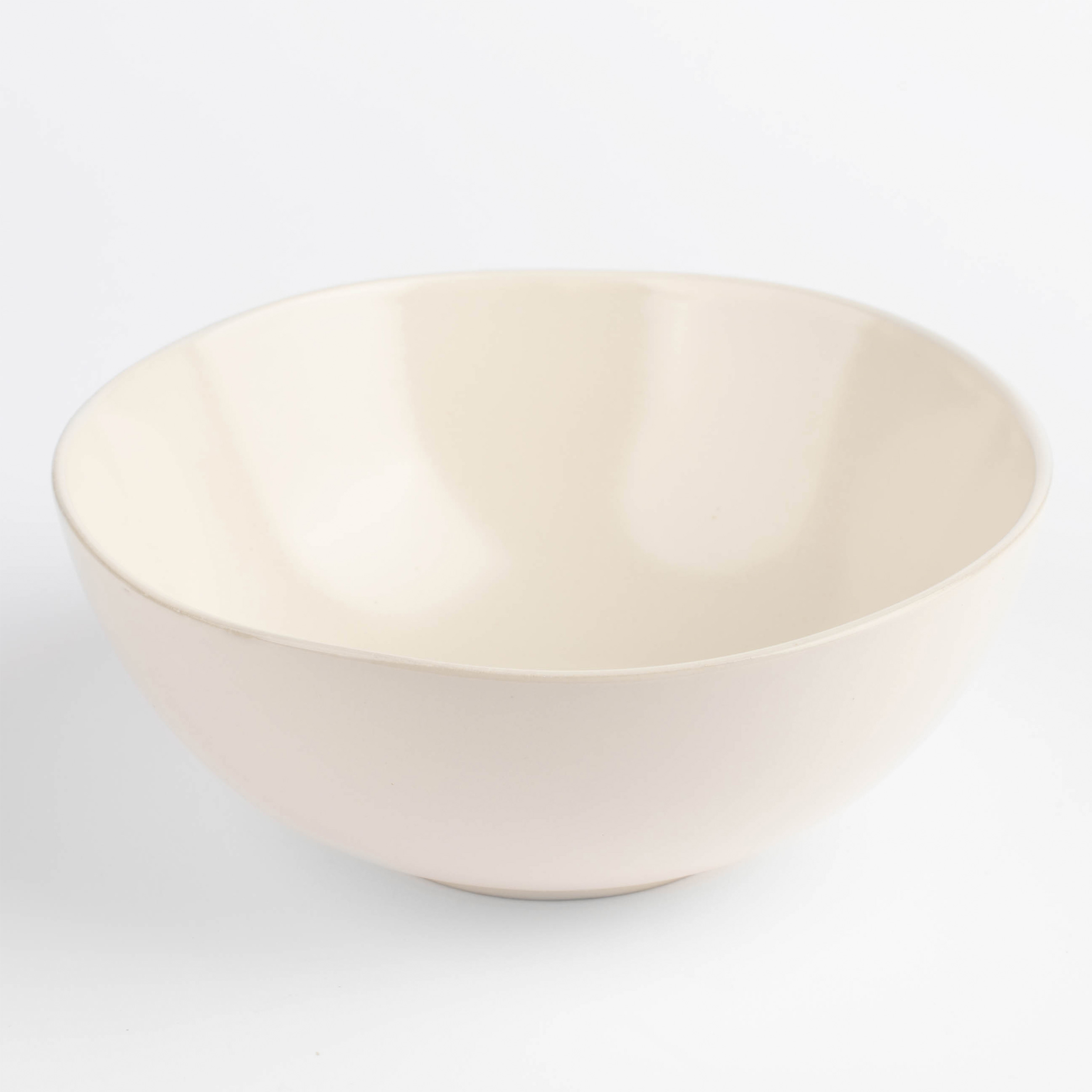 Salad bowl, 16x6 cm, 650 ml, ceramic, cream, Uneven edge, Verso изображение № 2