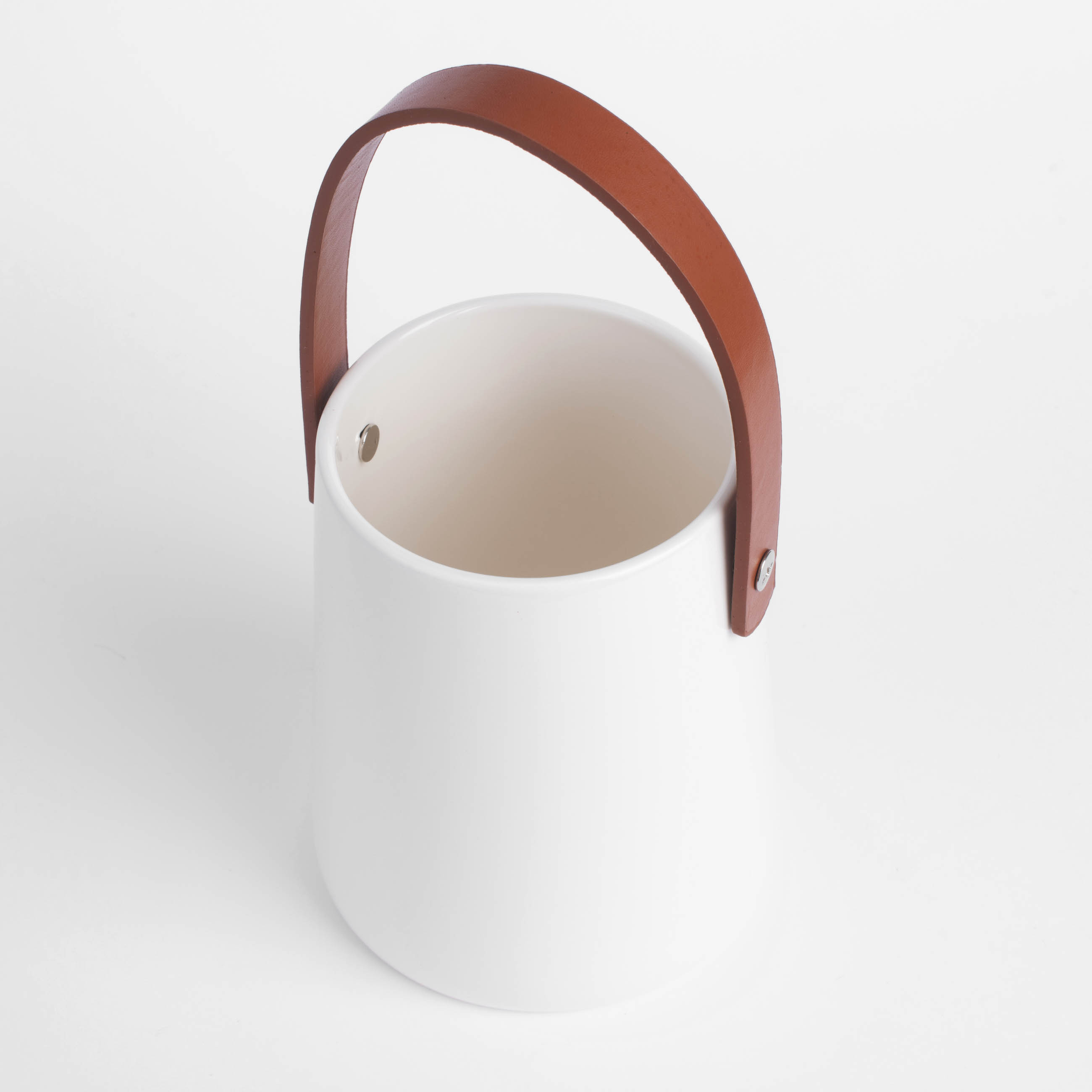 Kitchen accessories stand, 14 cm, ceramic / PU leather, white, Course изображение № 5