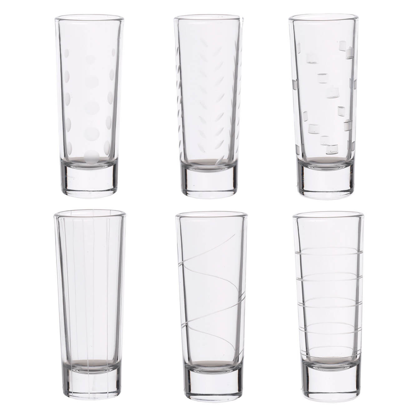 Vodka shot glass, 60 ml, 6 pcs, glass, Mixology изображение № 1