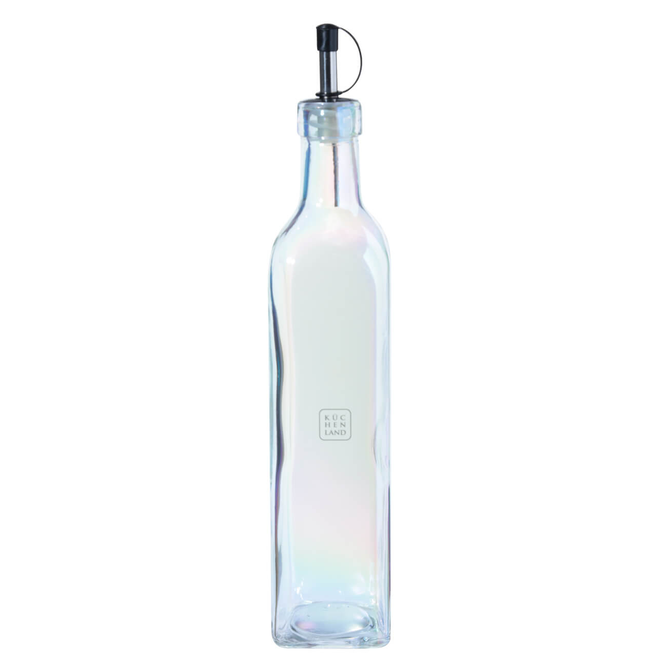 Oil or vinegar bottle, 400 ml, with dispenser, Glass / metal, Mother of pearl, Clear polar изображение № 1